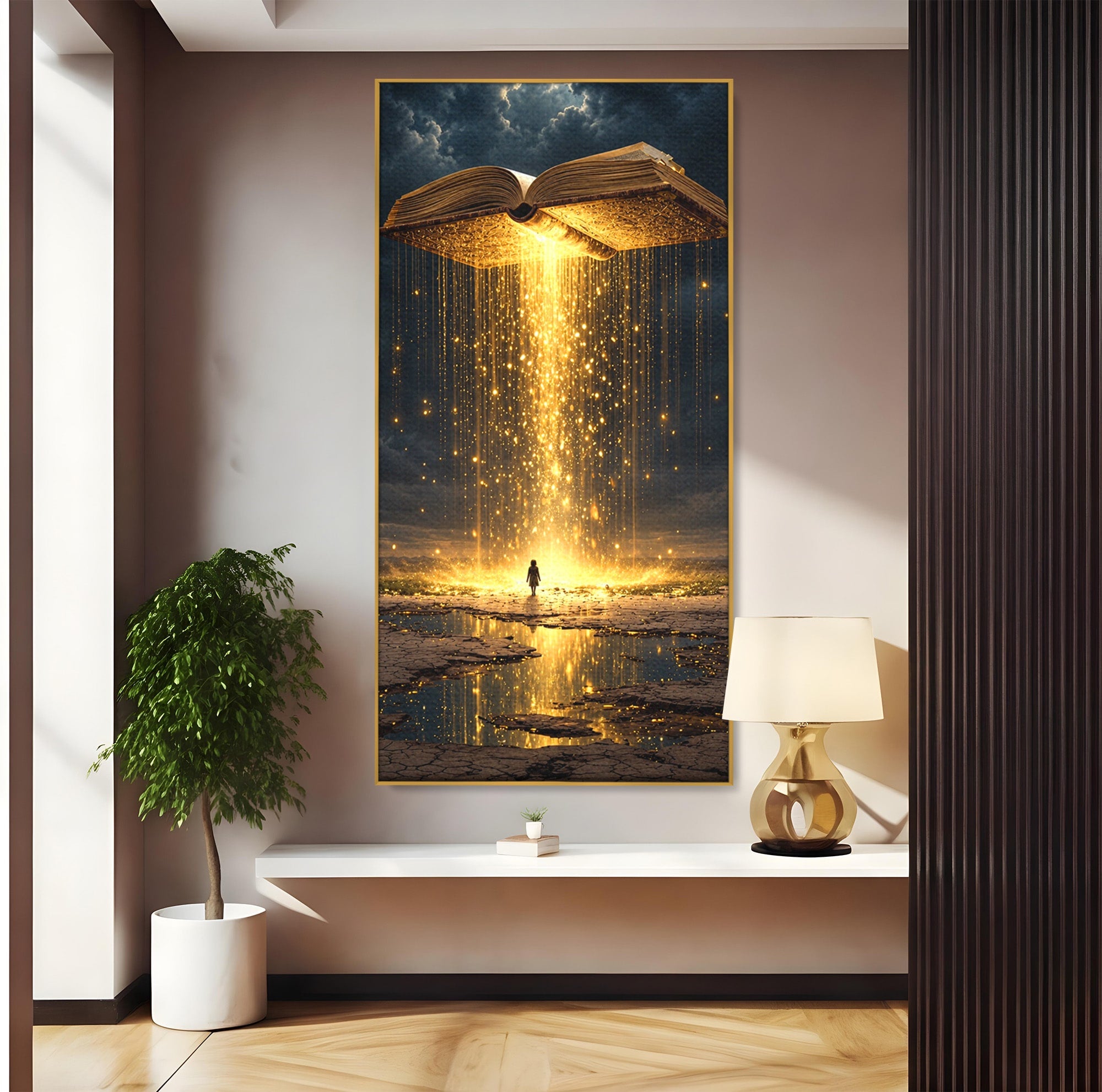 Tablou Canvas Premium LuxCanva® U1017, Cartea Magica, Fantezie, Lumina, Cer, Vis, Carte, Magie,  Living, Culori Vibrante