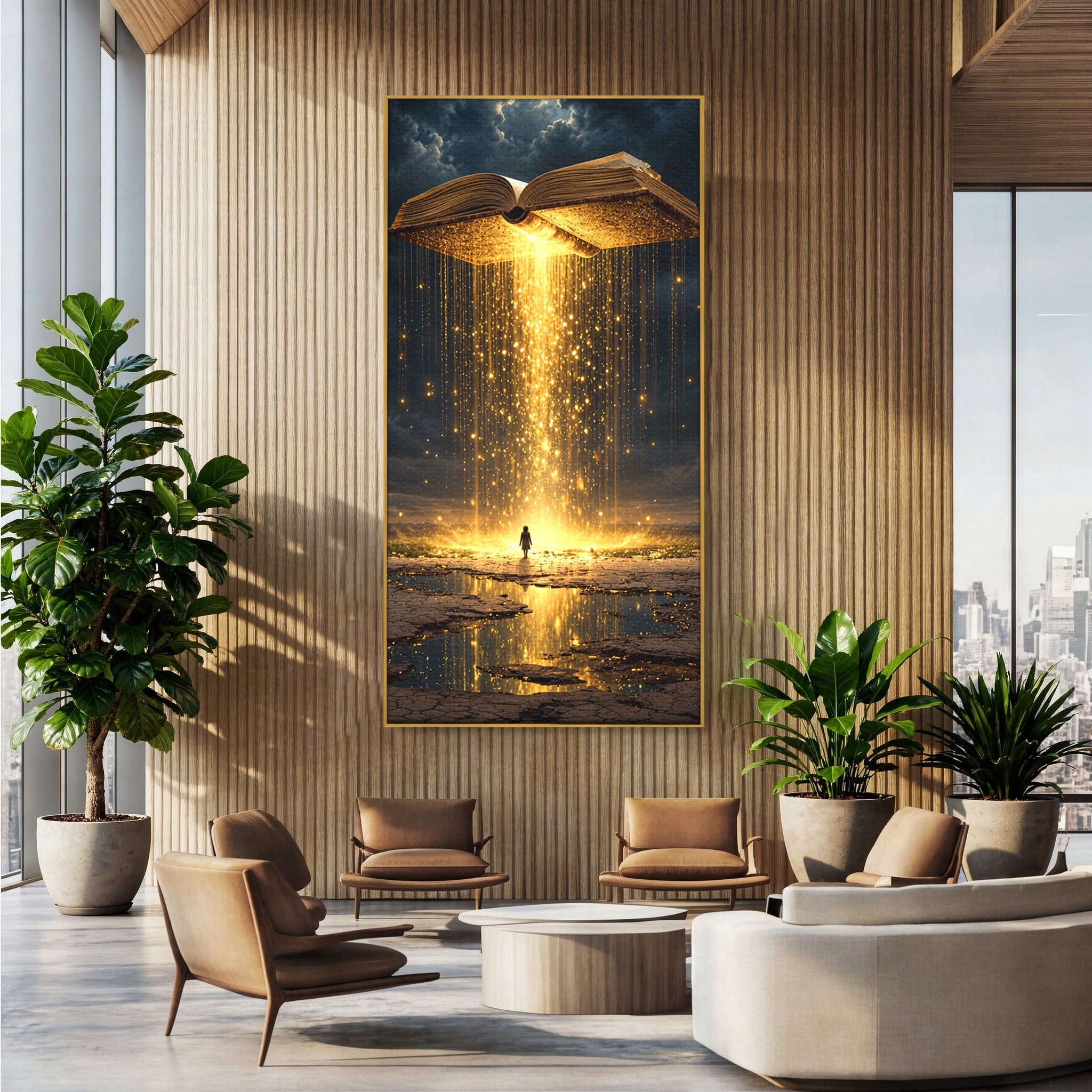 Tablou Canvas Premium LuxCanva® U1017, Cartea Magica, Fantezie, Lumina, Cer, Vis, Carte, Magie,  Living, Culori Vibrante
