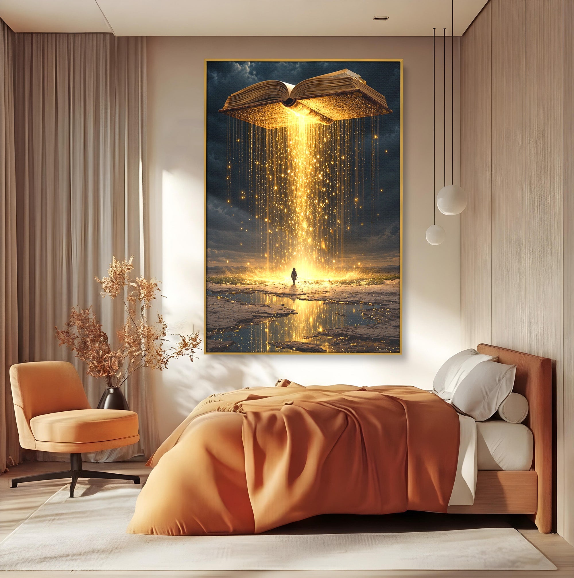 Tablou Canvas Premium LuxCanva® U1017, Cartea Magica, Fantezie, Lumina, Cer, Vis, Carte, Magie,  Living, Culori Vibrante
