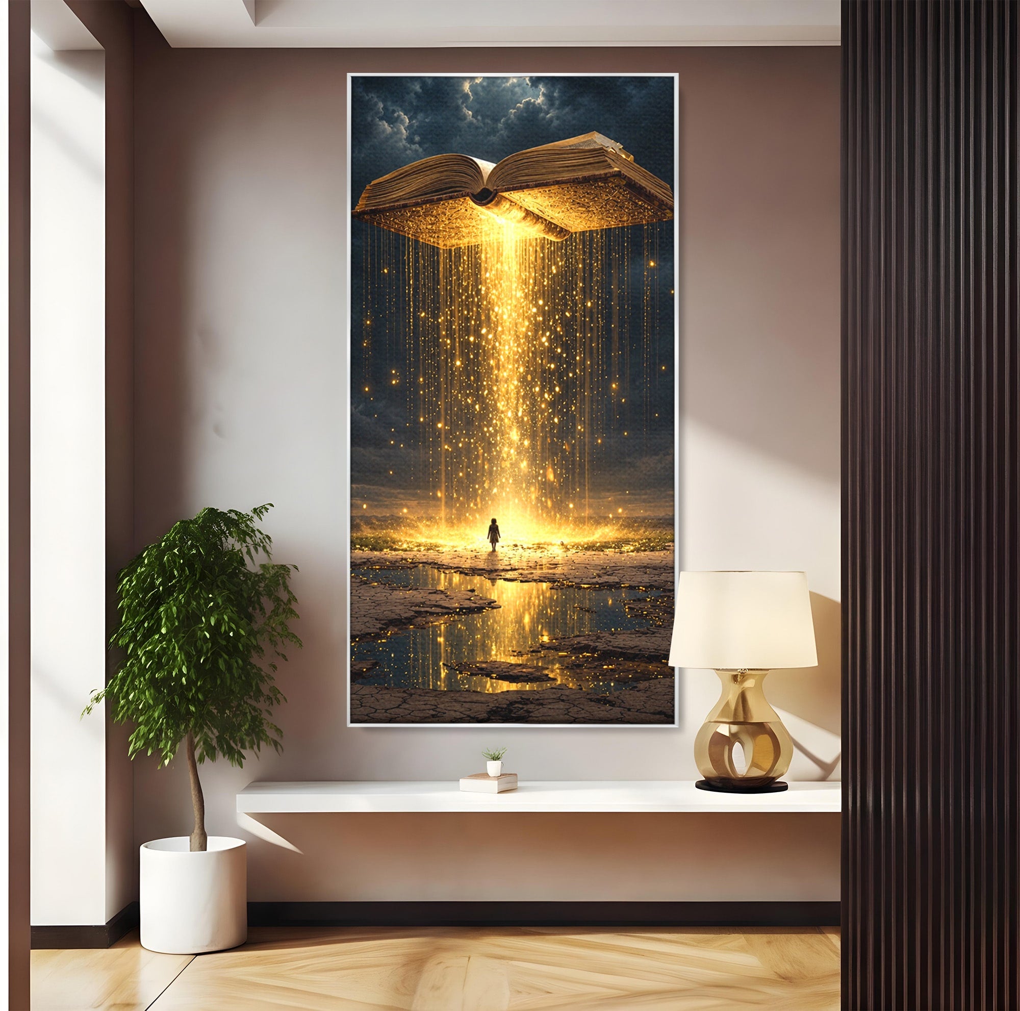 Tablou Canvas Premium LuxCanva® U1017, Cartea Magica, Fantezie, Lumina, Cer, Vis, Carte, Magie,  Living, Culori Vibrante