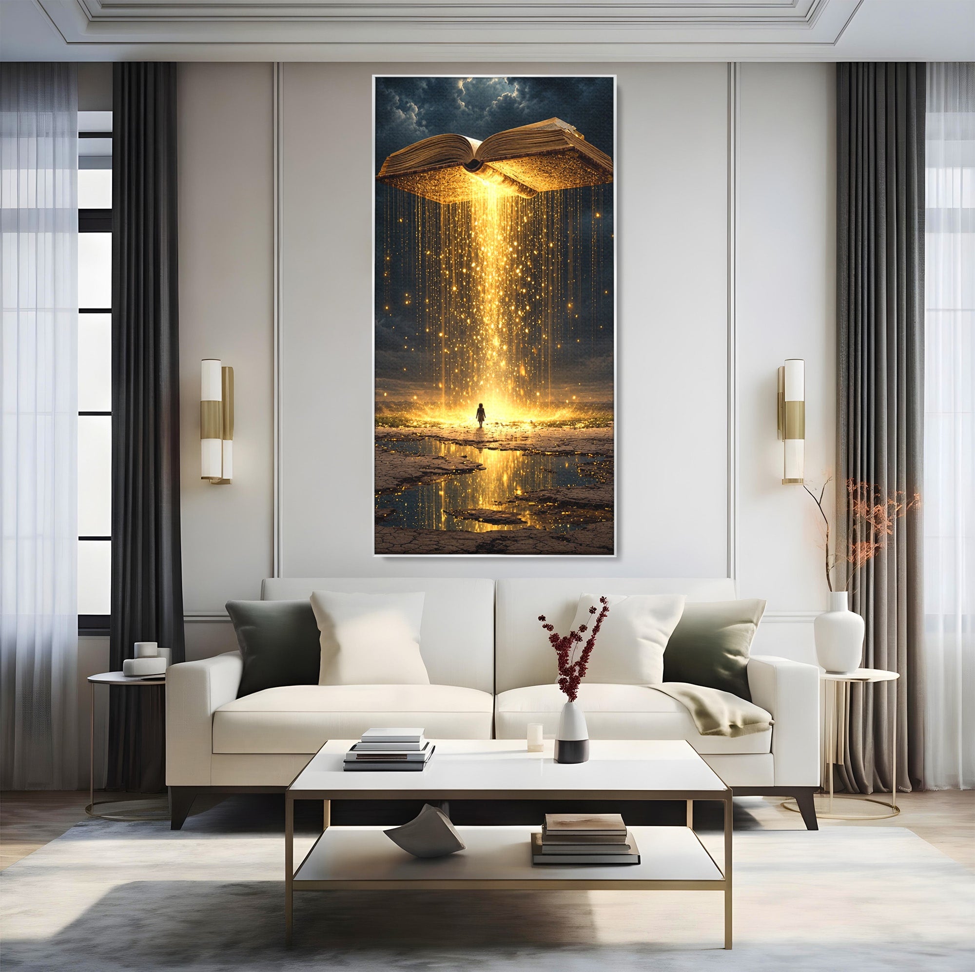 Tablou Canvas Premium LuxCanva® U1017, Cartea Magica, Fantezie, Lumina, Cer, Vis, Carte, Magie,  Living, Culori Vibrante