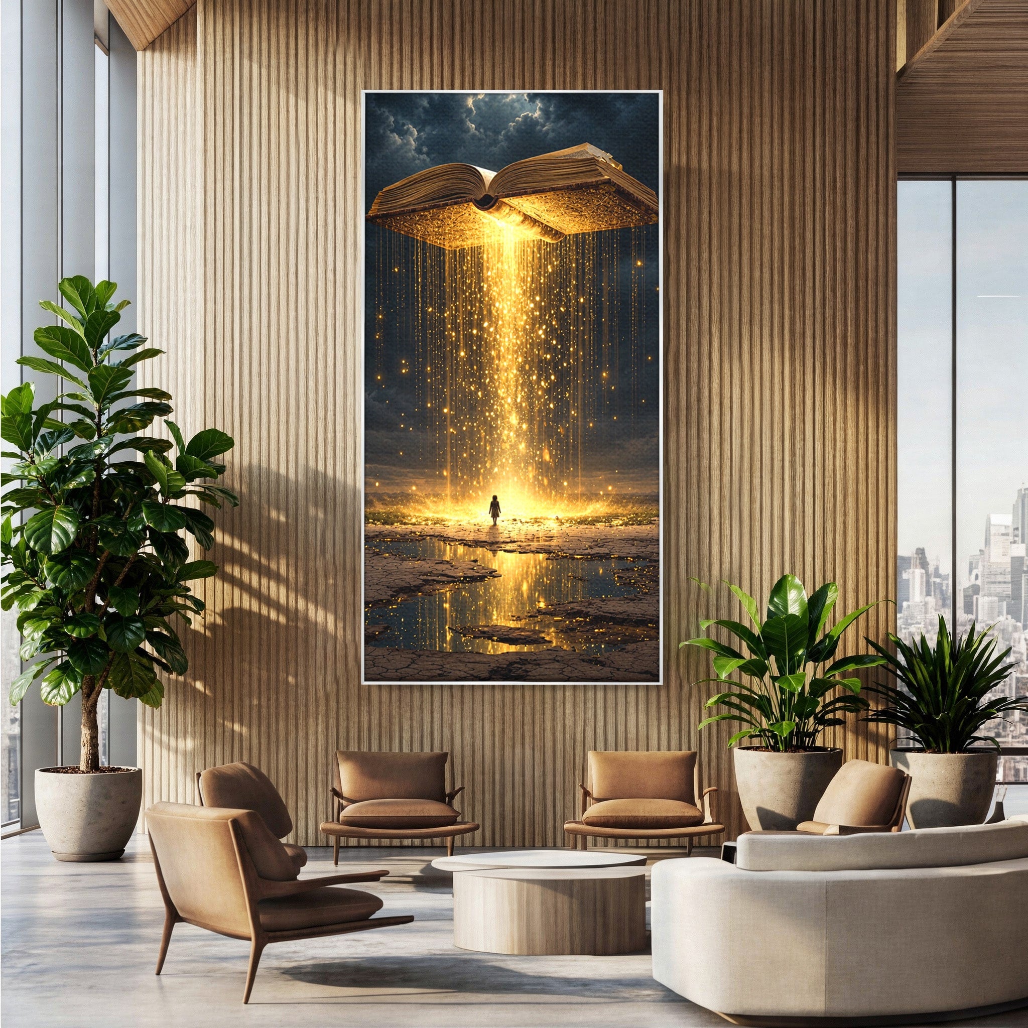 Tablou Canvas Premium LuxCanva® U1017, Cartea Magica, Fantezie, Lumina, Cer, Vis, Carte, Magie,  Living, Culori Vibrante
