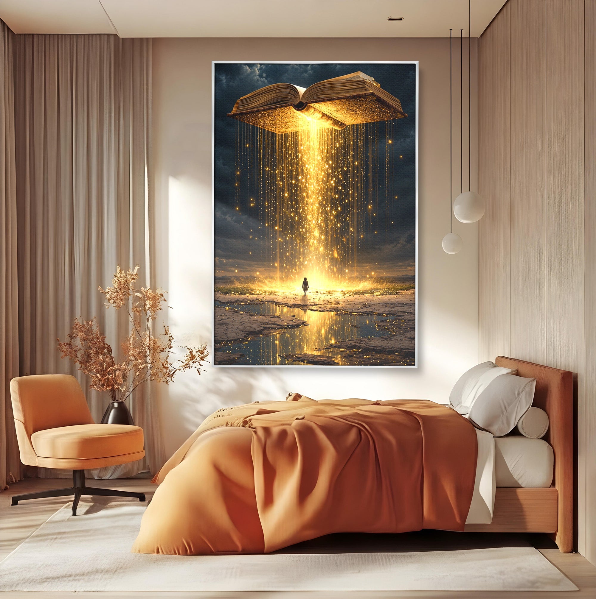 Tablou Canvas Premium LuxCanva® U1017, Cartea Magica, Fantezie, Lumina, Cer, Vis, Carte, Magie,  Living, Culori Vibrante