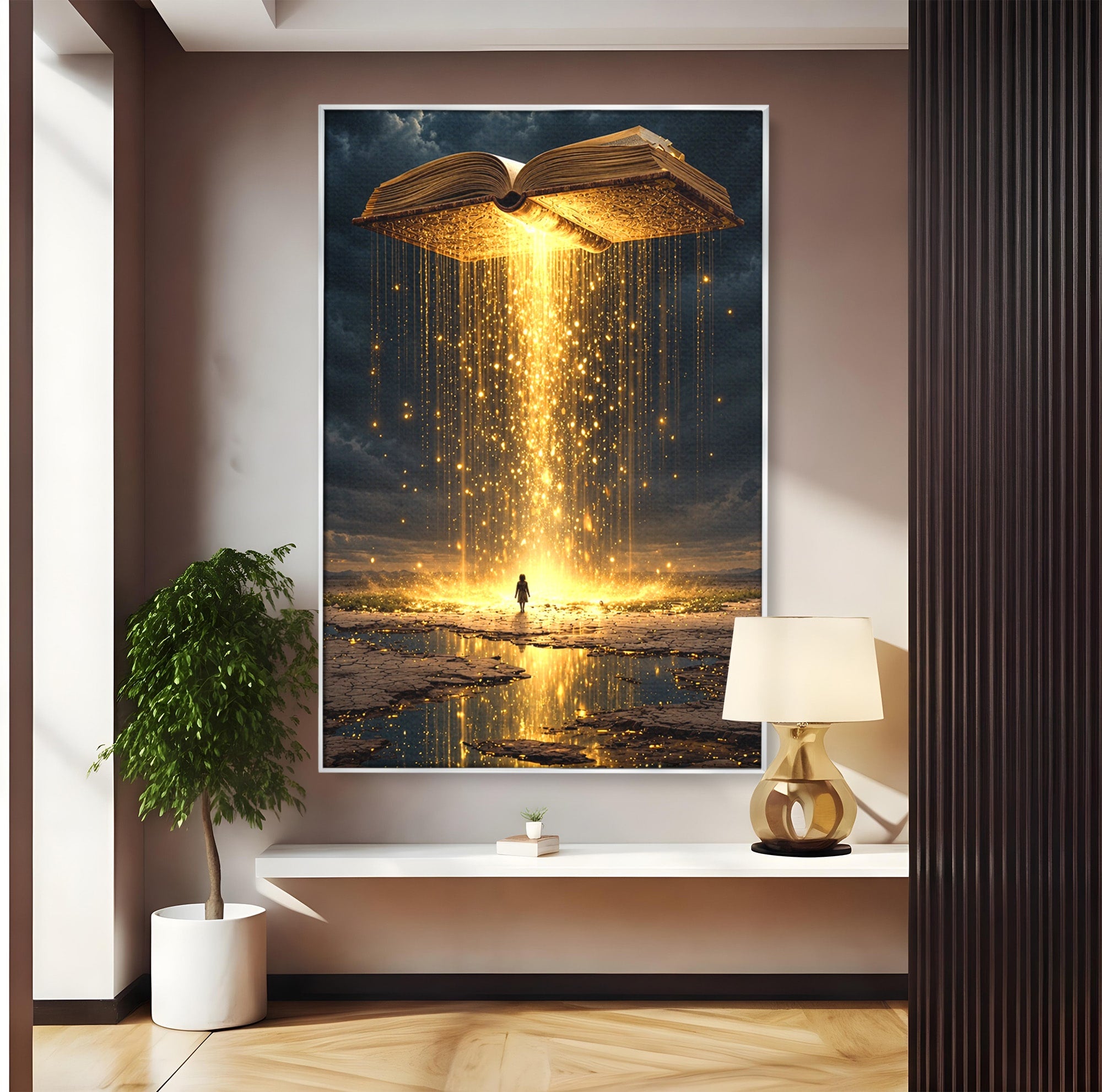 Tablou Canvas Premium LuxCanva® U1017, Cartea Magica, Fantezie, Lumina, Cer, Vis, Carte, Magie,  Living, Culori Vibrante