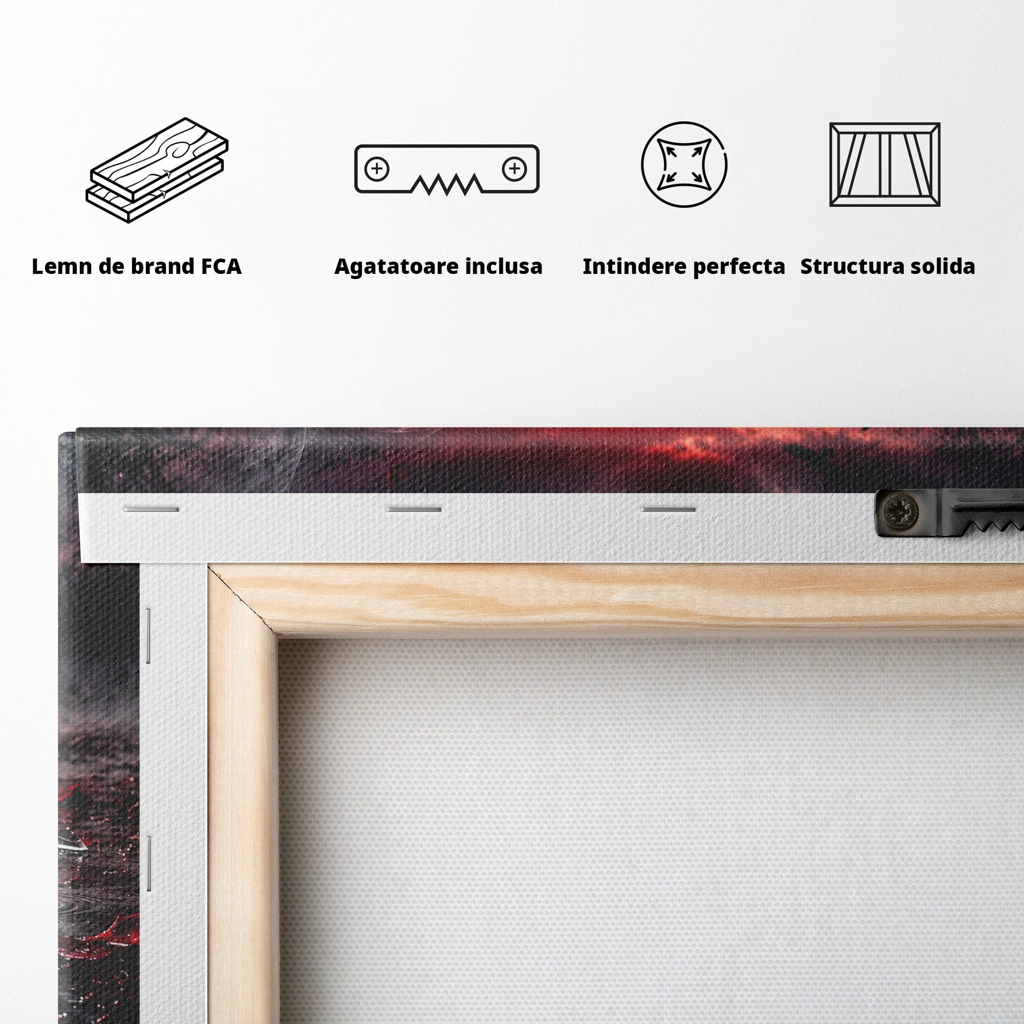 Tablou Canvas Premium LuxCanva® U1018, Trandafirul Apocaliptic, Peisaj, Dramatic, Trandafir, Apocalipsa, Living, Dormitor, Culori Vibrante