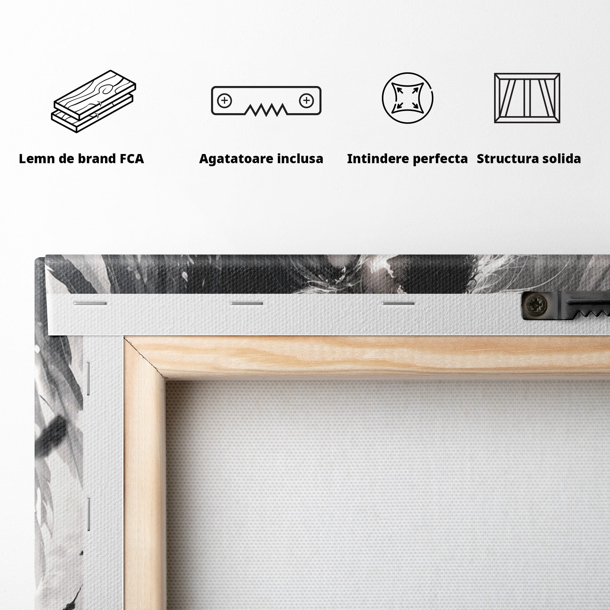 Tablou Canvas Premium LuxCanva® U1019, Ingerii Contrastului, Arta Digitala, Ingeri, Dormitor, Living, Culori Vibrante