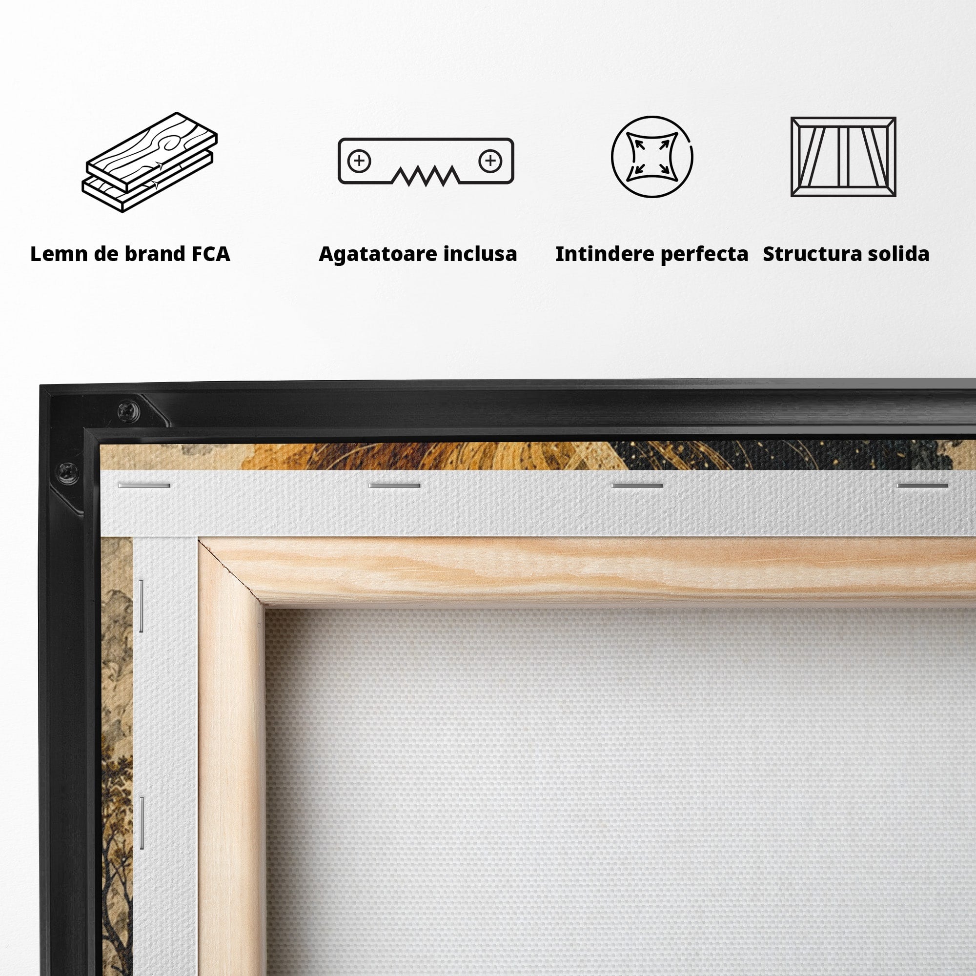 Tablou Canvas Premium LuxCanva® U1020, Intalnirea Dualitatii, Cosmos, Reflexie, Meditatie, Dualitate, Living, Culori Vibrante