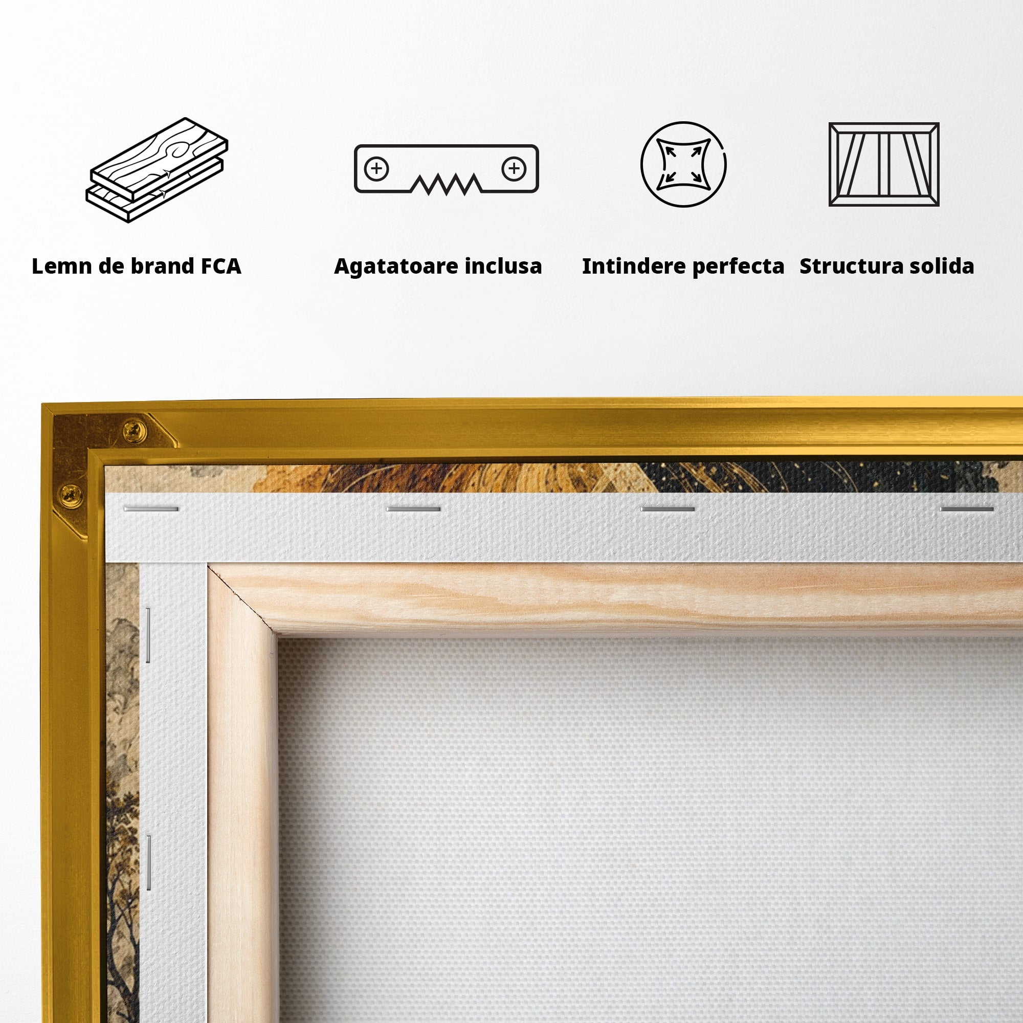 Tablou Canvas Premium LuxCanva® U1020, Intalnirea Dualitatii, Cosmos, Reflexie, Meditatie, Dualitate, Living, Culori Vibrante