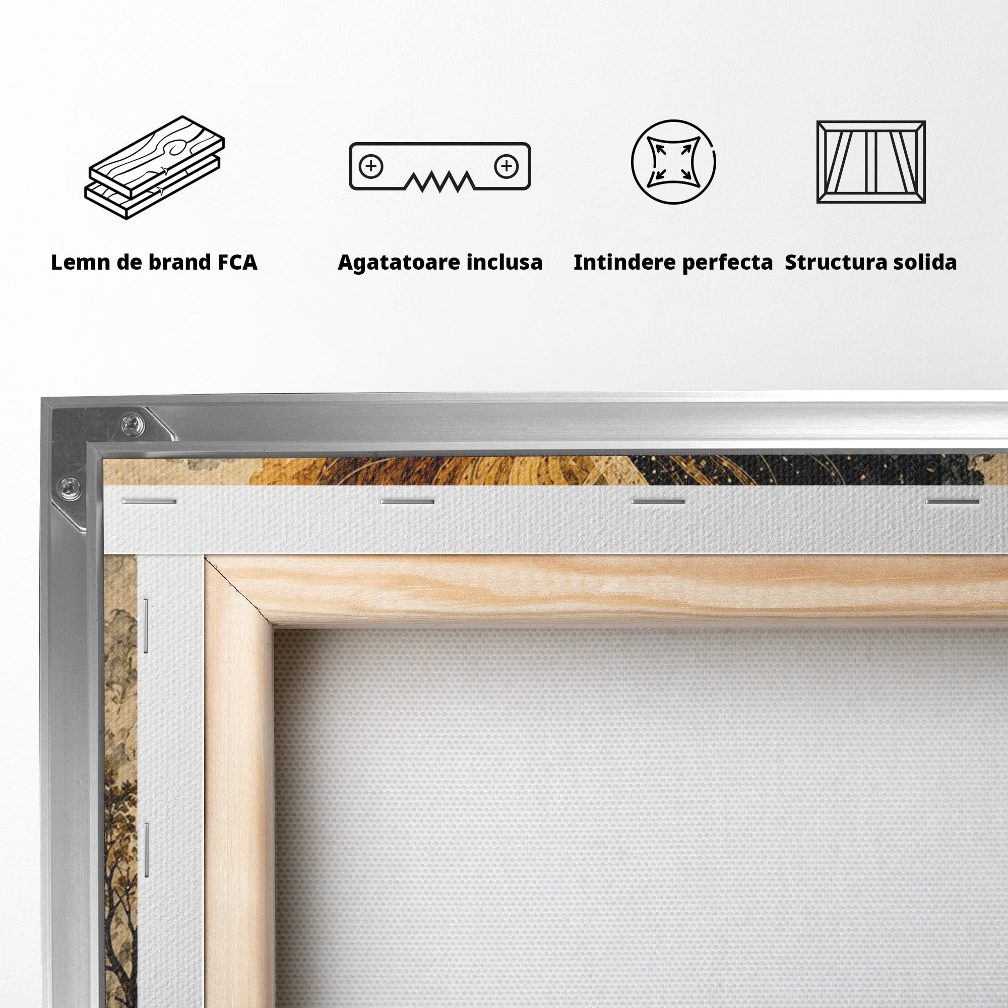 Tablou Canvas Premium LuxCanva® U1020, Intalnirea Dualitatii, Cosmos, Reflexie, Meditatie, Dualitate, Living, Culori Vibrante