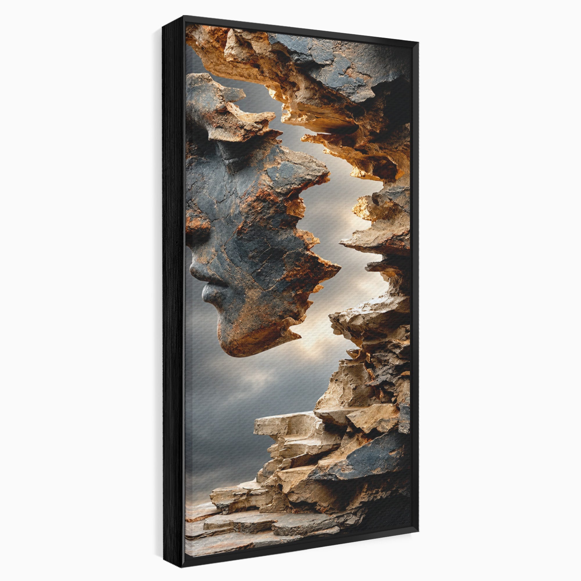 Tablou Canvas Premium LuxCanva® U1023, Chip De Piatra, Abstract, Arta, Chip, Birou, Culori Vibrante