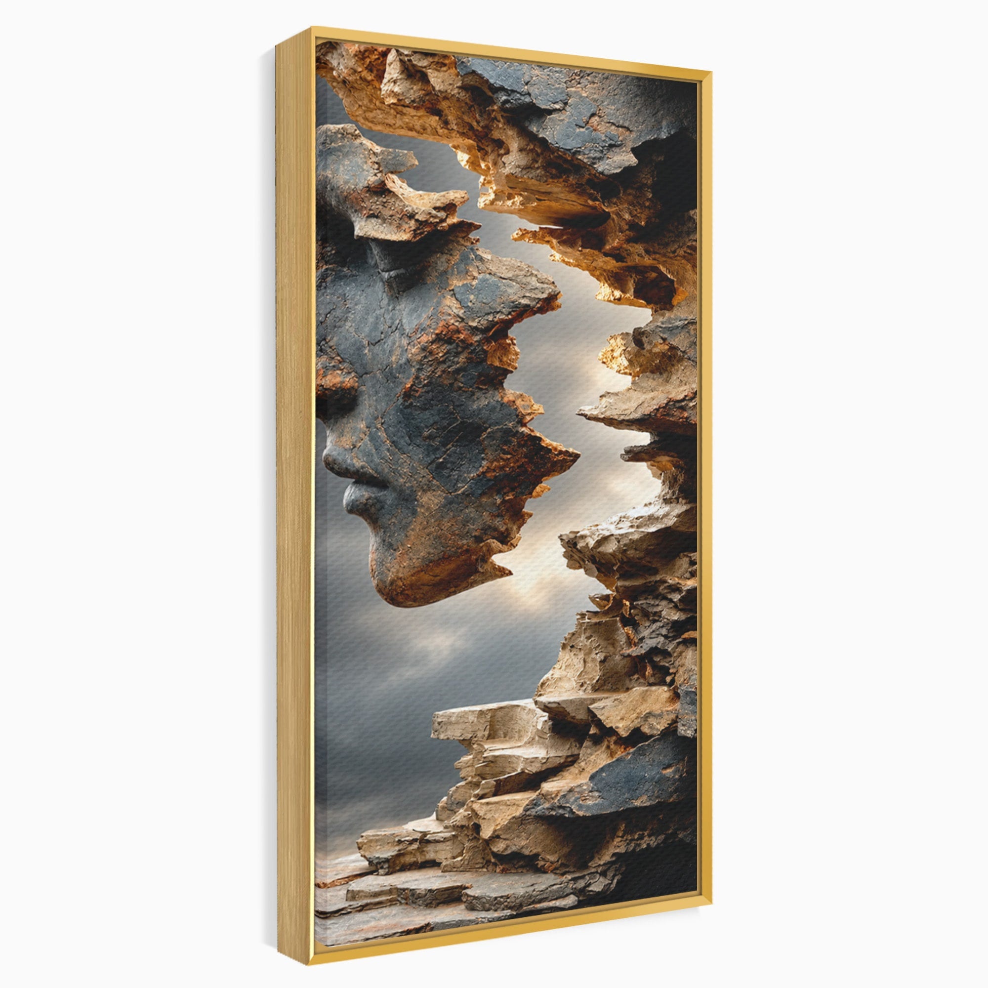 Tablou Canvas Premium LuxCanva® U1023, Chip De Piatra, Abstract, Arta, Chip, Birou, Culori Vibrante