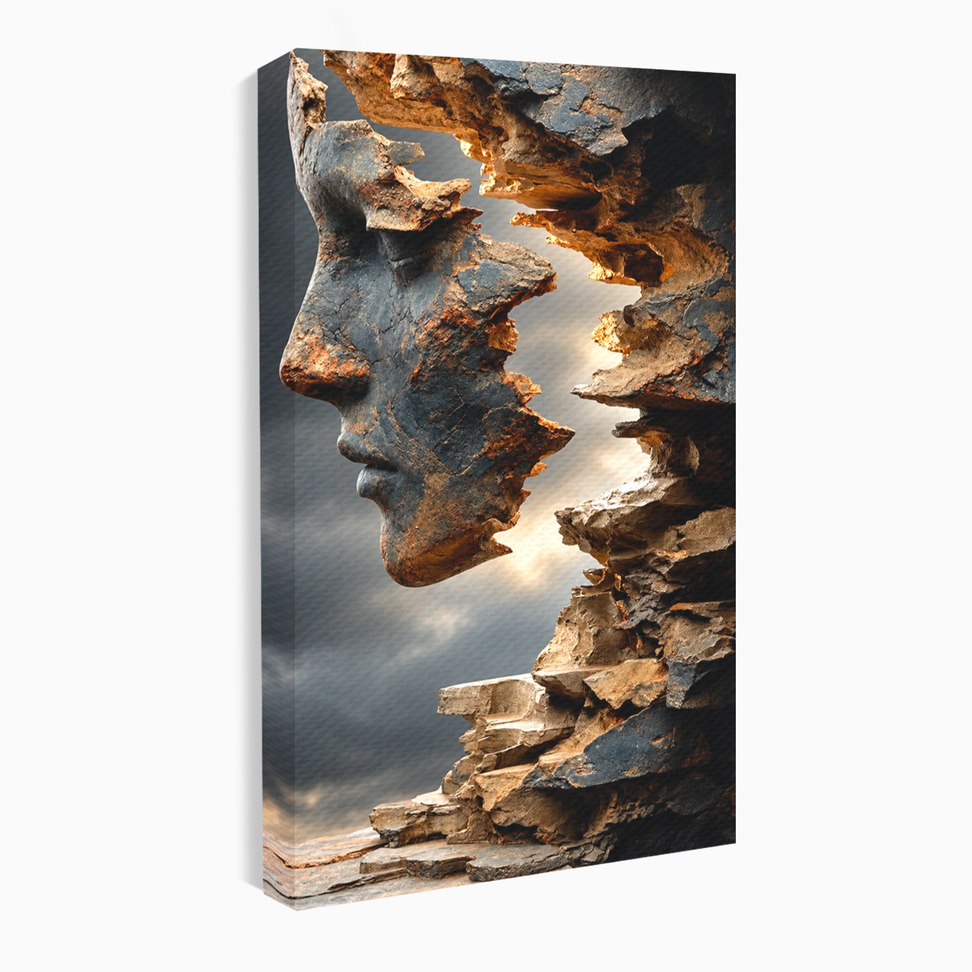 Tablou Canvas Premium LuxCanva® U1023, Chip De Piatra, Abstract, Arta, Chip, Birou, Culori Vibrante