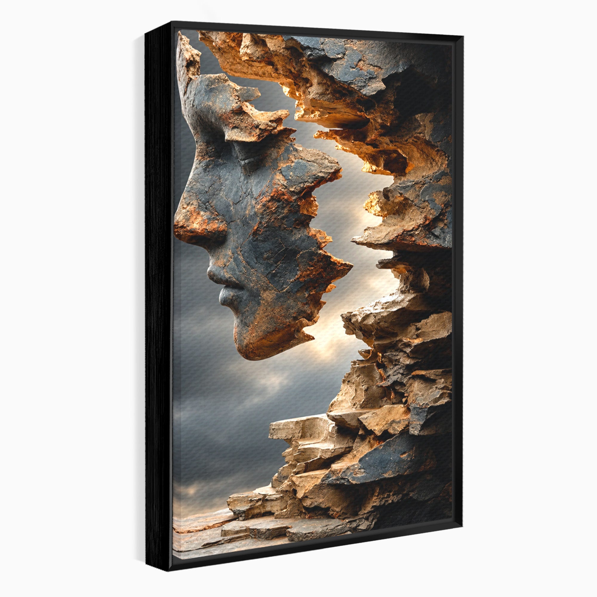 Tablou Canvas Premium LuxCanva® U1023, Chip De Piatra, Abstract, Arta, Chip, Birou, Culori Vibrante
