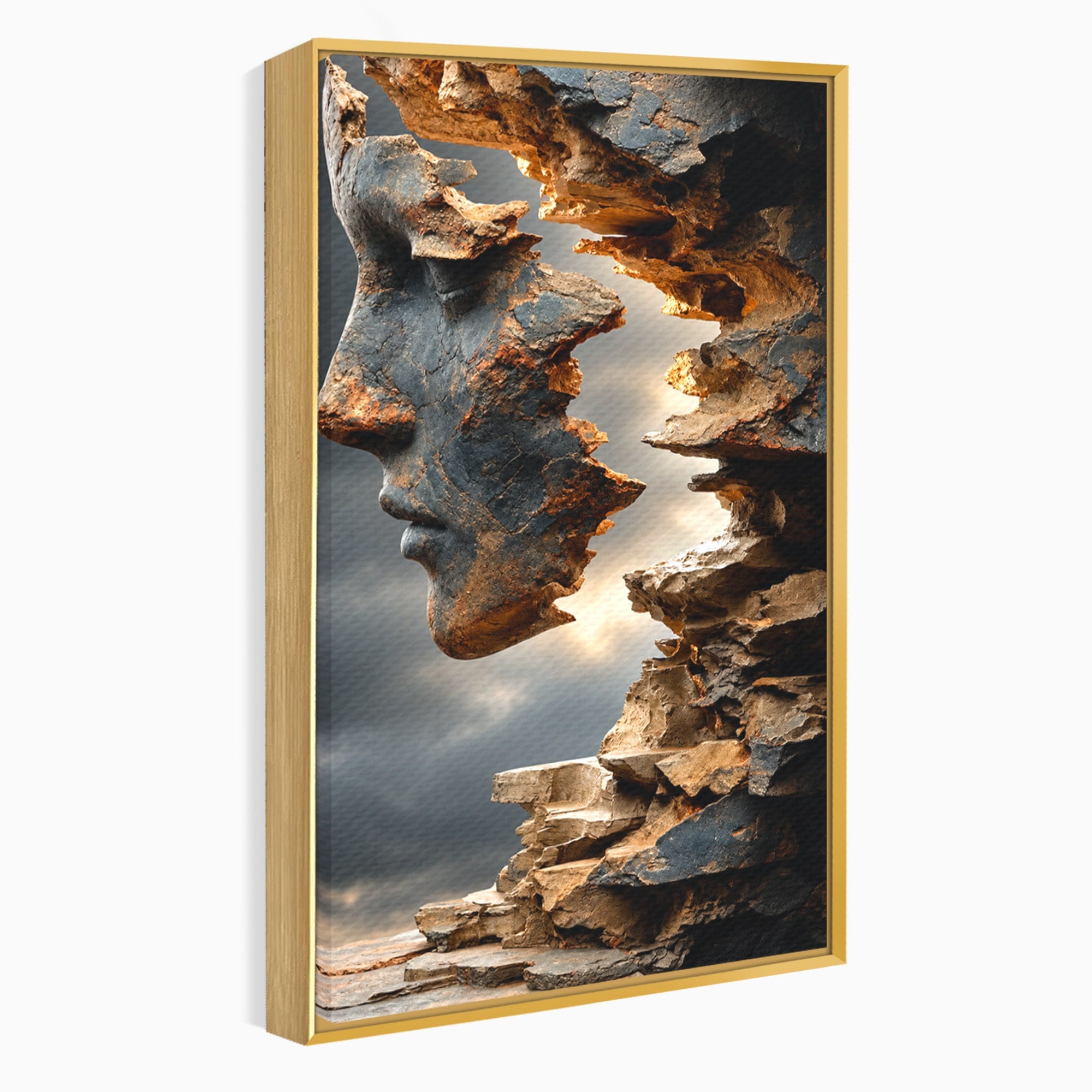 Tablou Canvas Premium LuxCanva® U1023, Chip De Piatra, Abstract, Arta, Chip, Birou, Culori Vibrante
