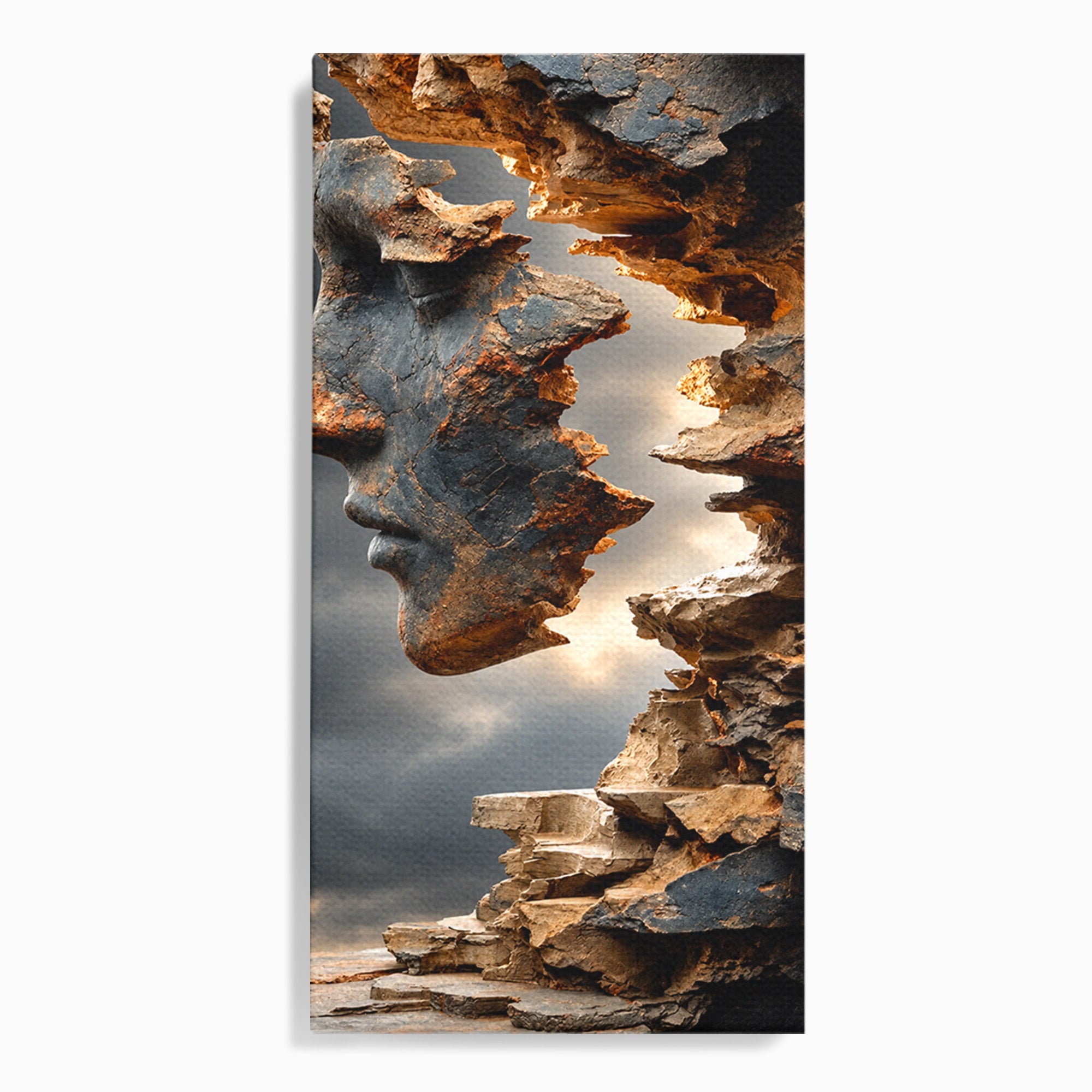 Tablou Canvas Premium LuxCanva® U1023, Chip De Piatra, Abstract, Arta, Chip, Birou, Culori Vibrante