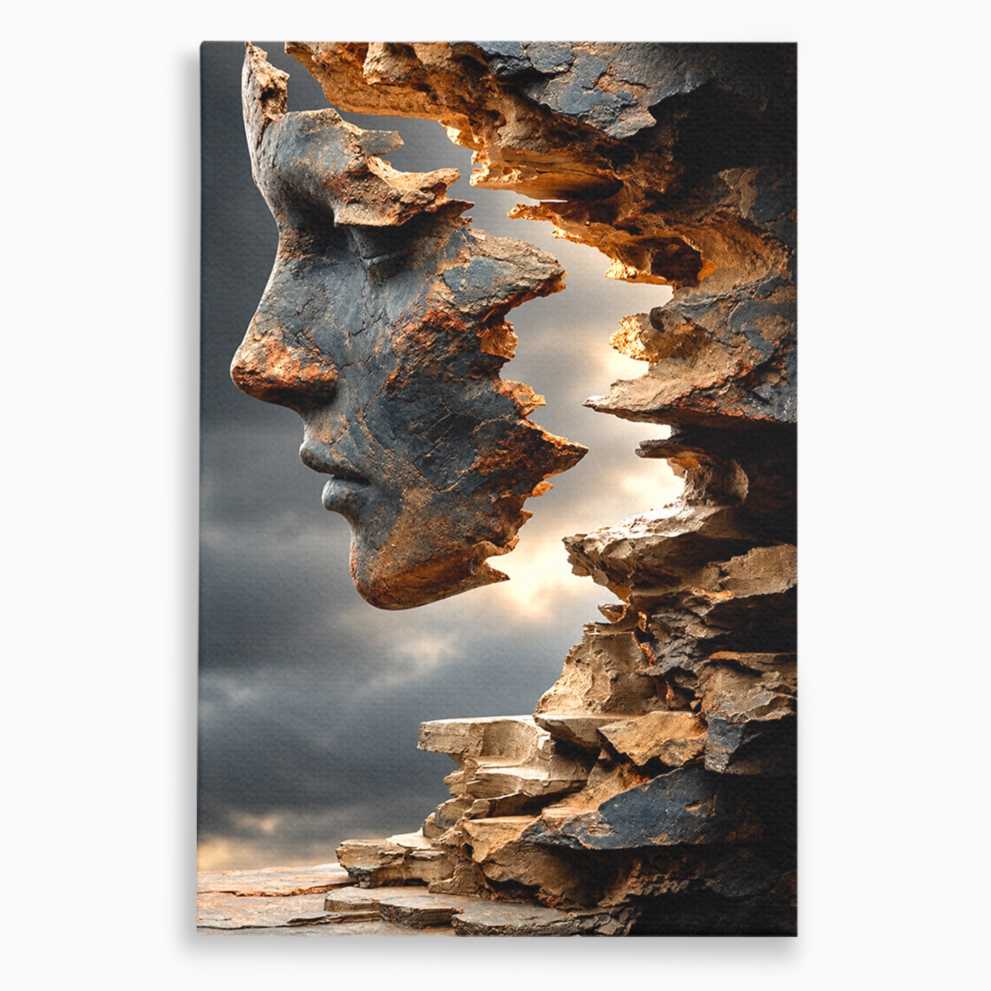 Tablou Canvas Premium LuxCanva® U1023, Chip De Piatra, Abstract, Arta, Chip, Birou, Culori Vibrante
