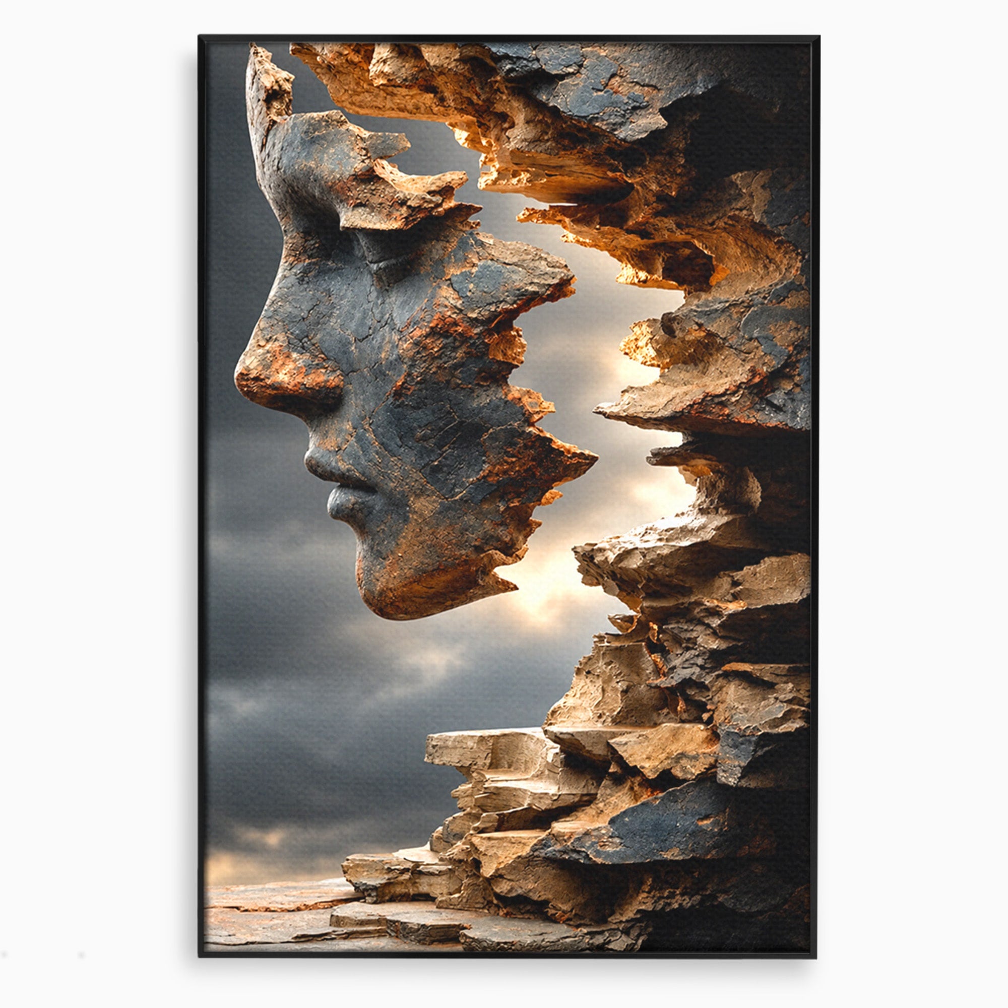 Tablou Canvas Premium LuxCanva® U1023, Chip De Piatra, Abstract, Arta, Chip, Birou, Culori Vibrante