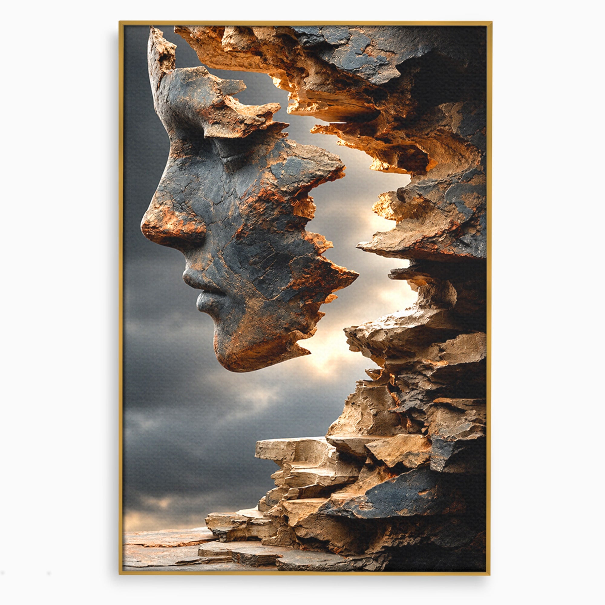 Tablou Canvas Premium LuxCanva® U1023, Chip De Piatra, Abstract, Arta, Chip, Birou, Culori Vibrante