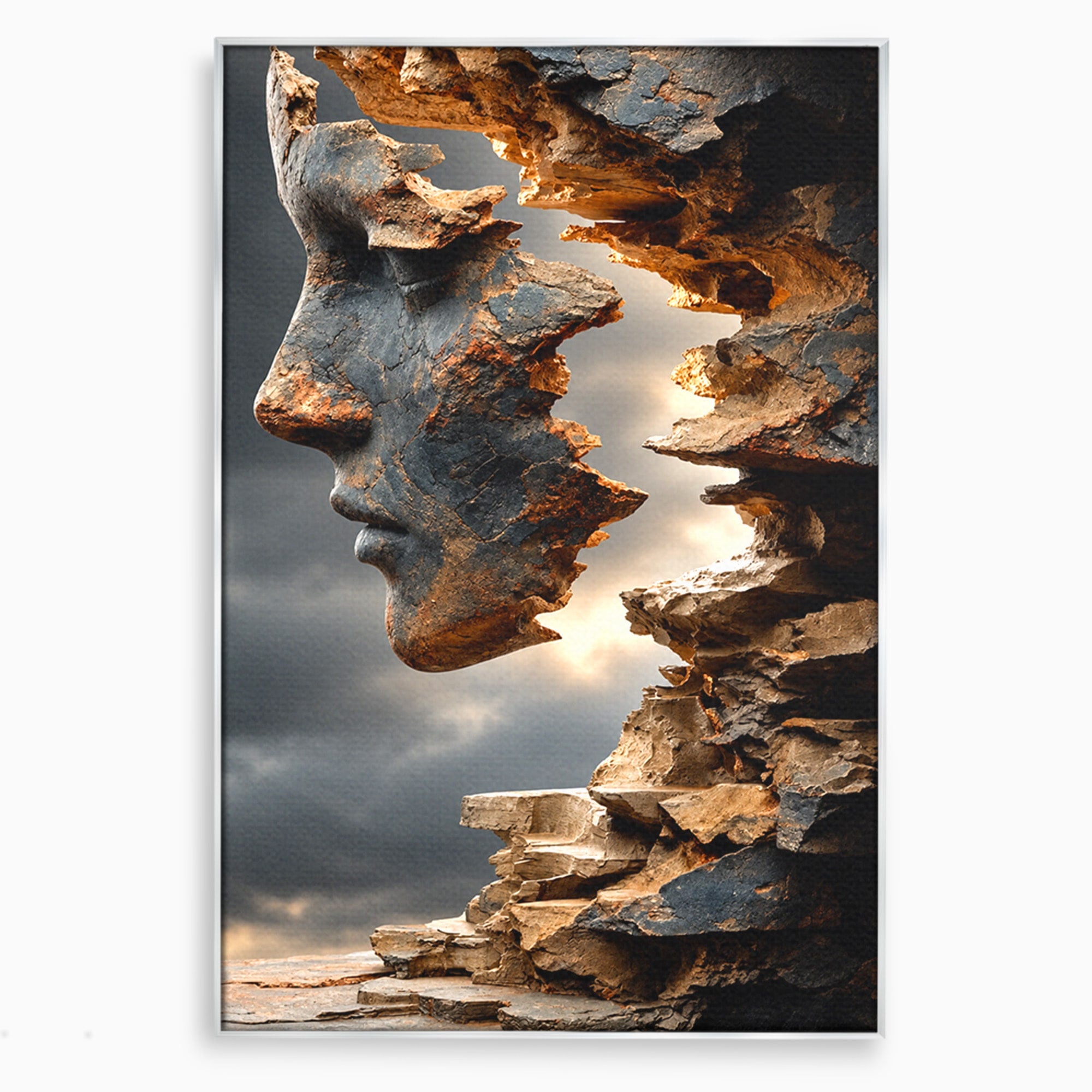Tablou Canvas Premium LuxCanva® U1023, Chip De Piatra, Abstract, Arta, Chip, Birou, Culori Vibrante