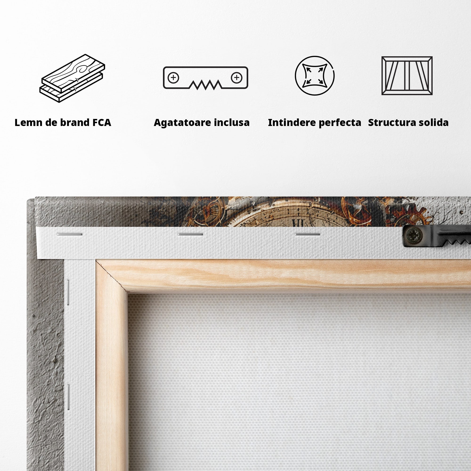 Tablou Canvas Premium LuxCanva® U1024, Calatoria Timpului,  Desert, Clepsidra, Timp, Living, Reflexie, Culori Vibrante