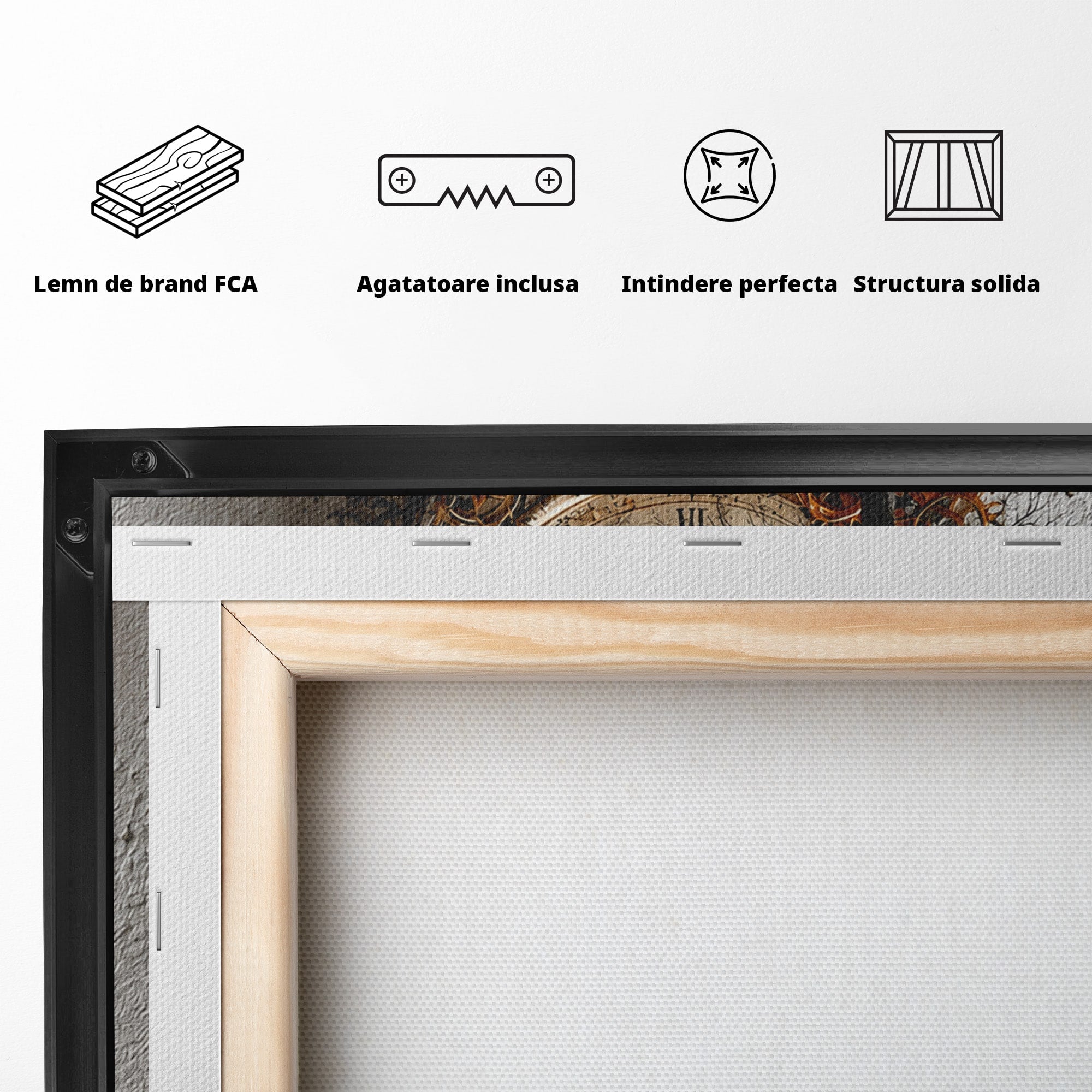 Tablou Canvas Premium LuxCanva® U1024, Calatoria Timpului,  Desert, Clepsidra, Timp, Living, Reflexie, Culori Vibrante
