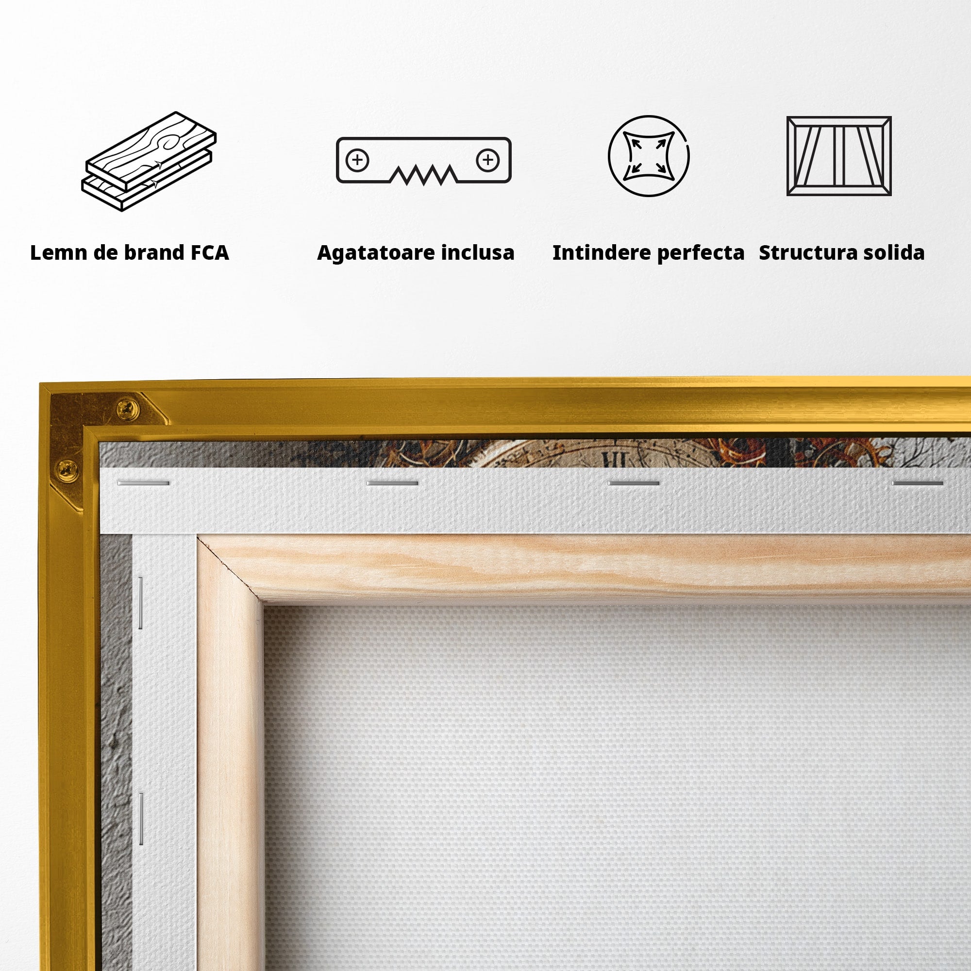 Tablou Canvas Premium LuxCanva® U1024, Calatoria Timpului,  Desert, Clepsidra, Timp, Living, Reflexie, Culori Vibrante