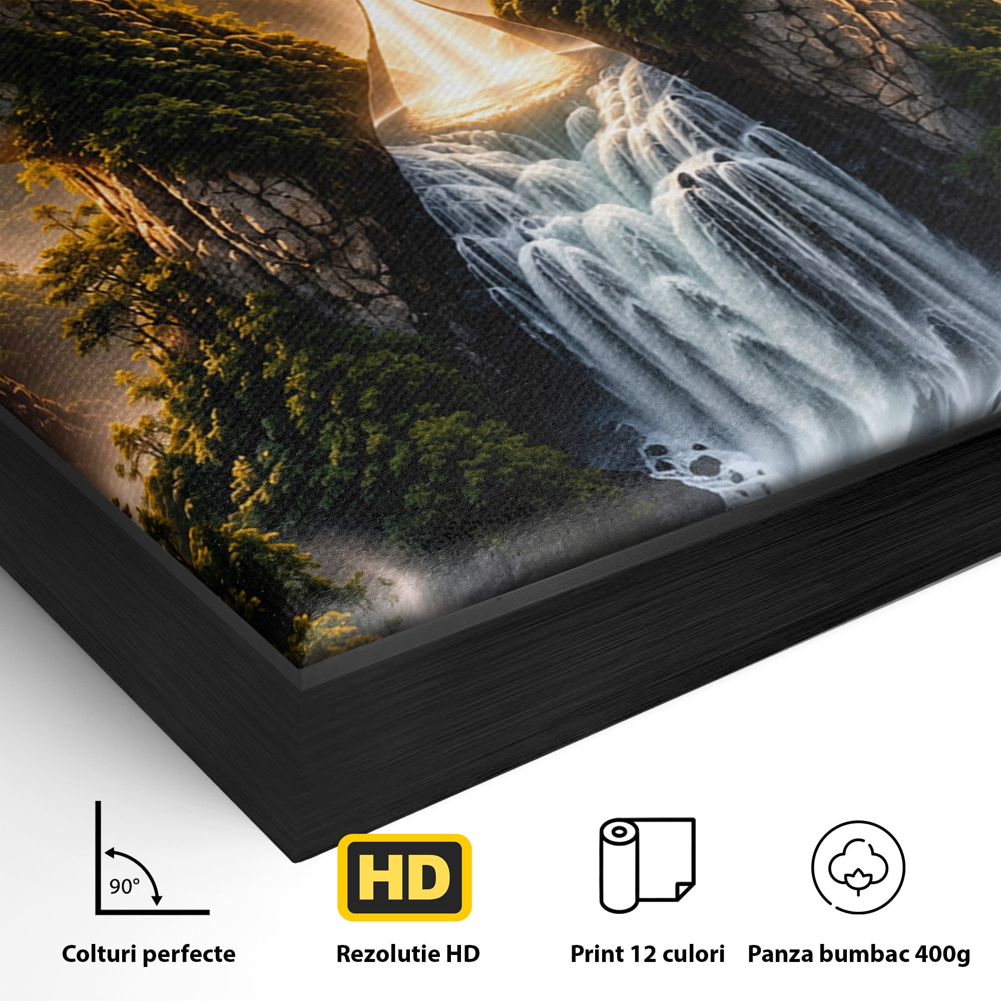 Tablou Canvas Premium LuxCanva® U1025, Cascadele Fețelor,  Peisaj, Fantezie, Natura, Cascade, Living, Culori Vibrante