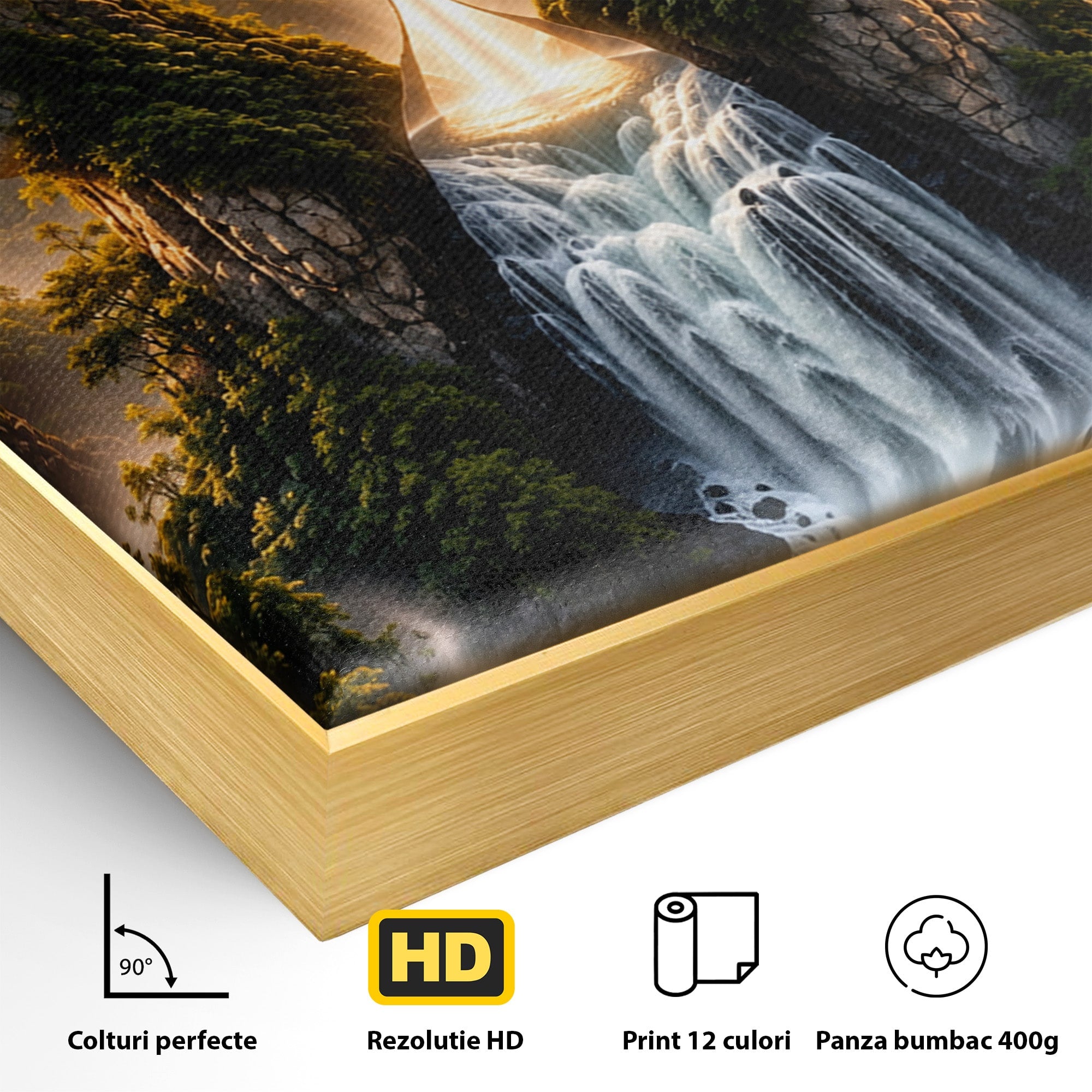 Tablou Canvas Premium LuxCanva® U1025, Cascadele Fețelor,  Peisaj, Fantezie, Natura, Cascade, Living, Culori Vibrante