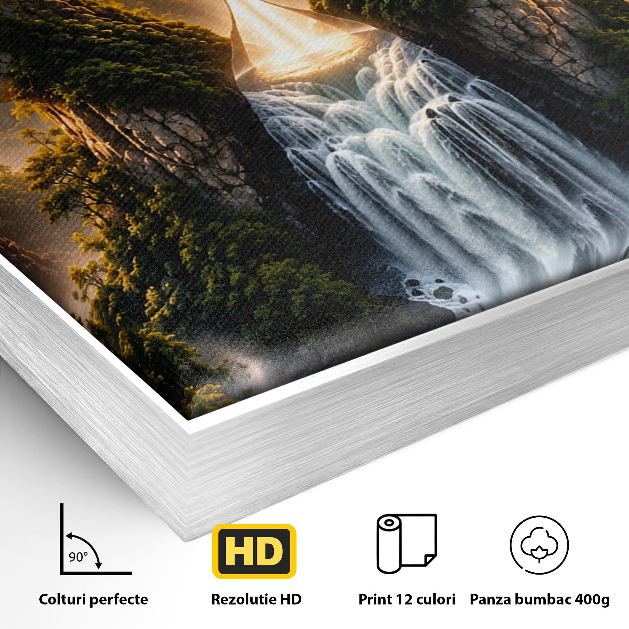 Tablou Canvas Premium LuxCanva® U1025, Cascadele Fețelor,  Peisaj, Fantezie, Natura, Cascade, Living, Culori Vibrante