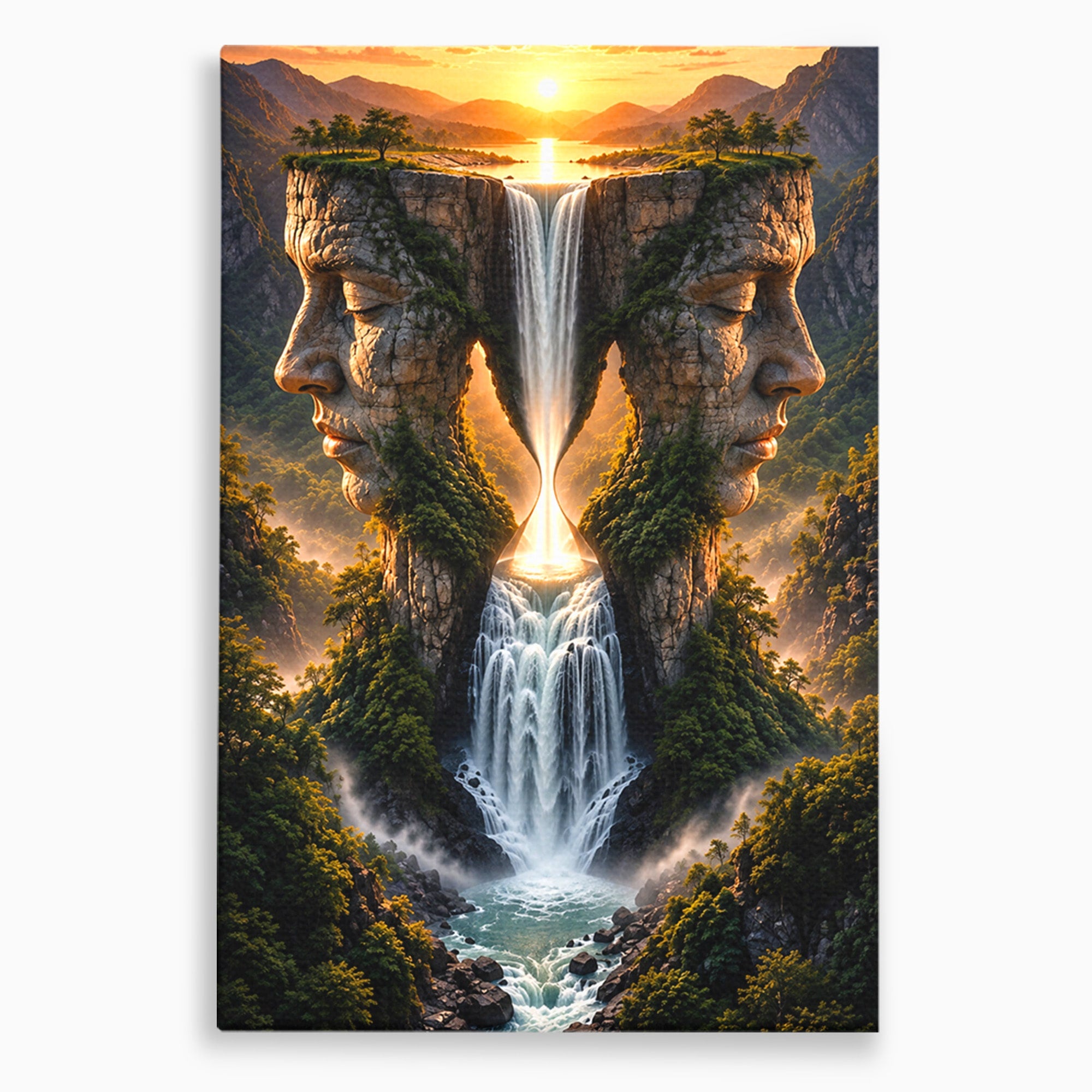Tablou Canvas Premium LuxCanva® U1025, Cascadele Fețelor,  Peisaj, Fantezie, Natura, Cascade, Living, Culori Vibrante