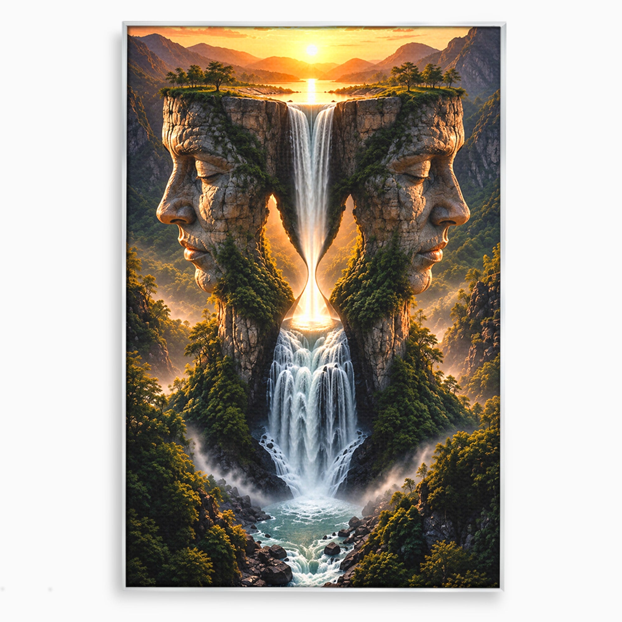 Tablou Canvas Premium LuxCanva® U1025, Cascadele Fețelor,  Peisaj, Fantezie, Natura, Cascade, Living, Culori Vibrante