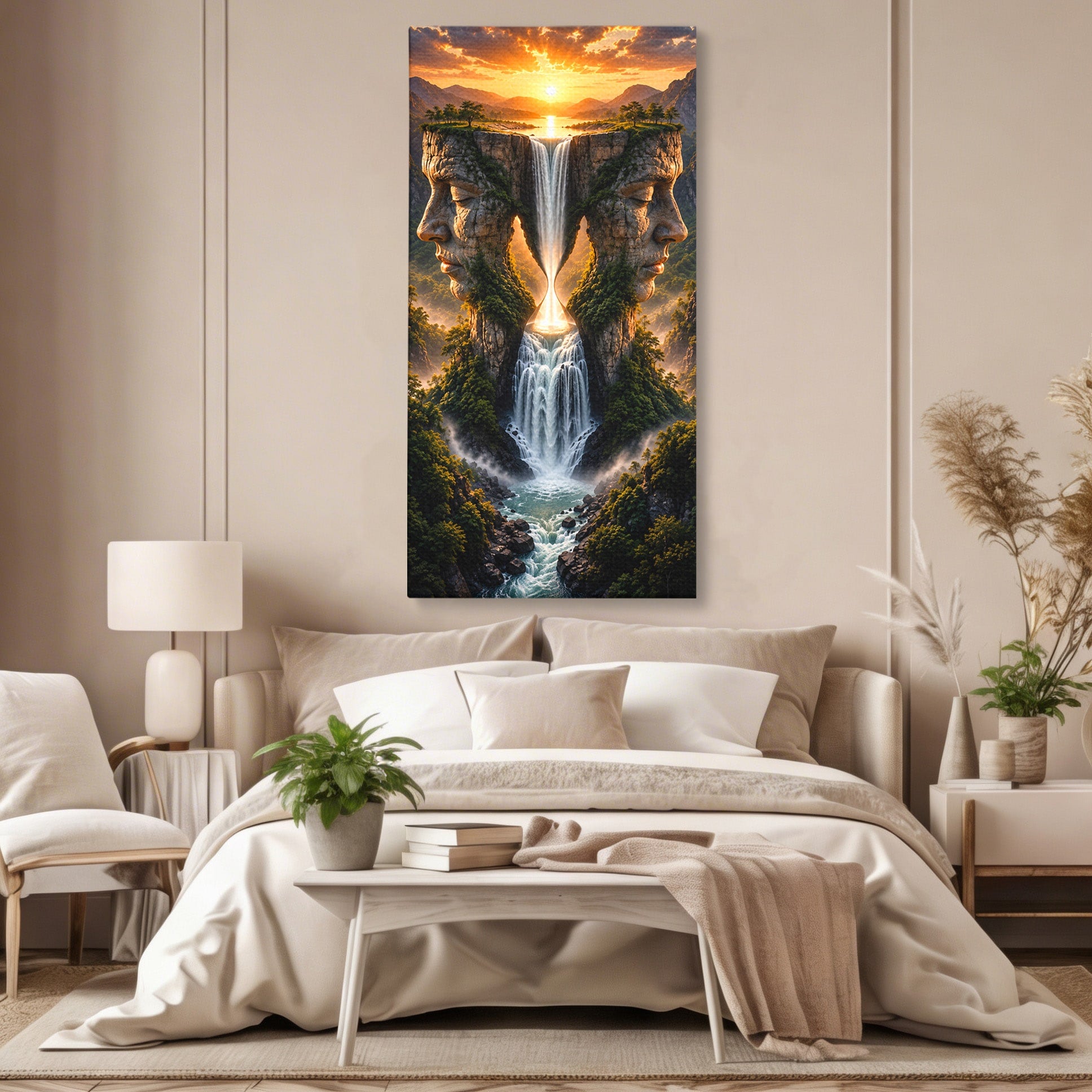 Tablou Canvas Premium LuxCanva® U1025, Cascadele Fețelor,  Peisaj, Fantezie, Natura, Cascade, Living, Culori Vibrante