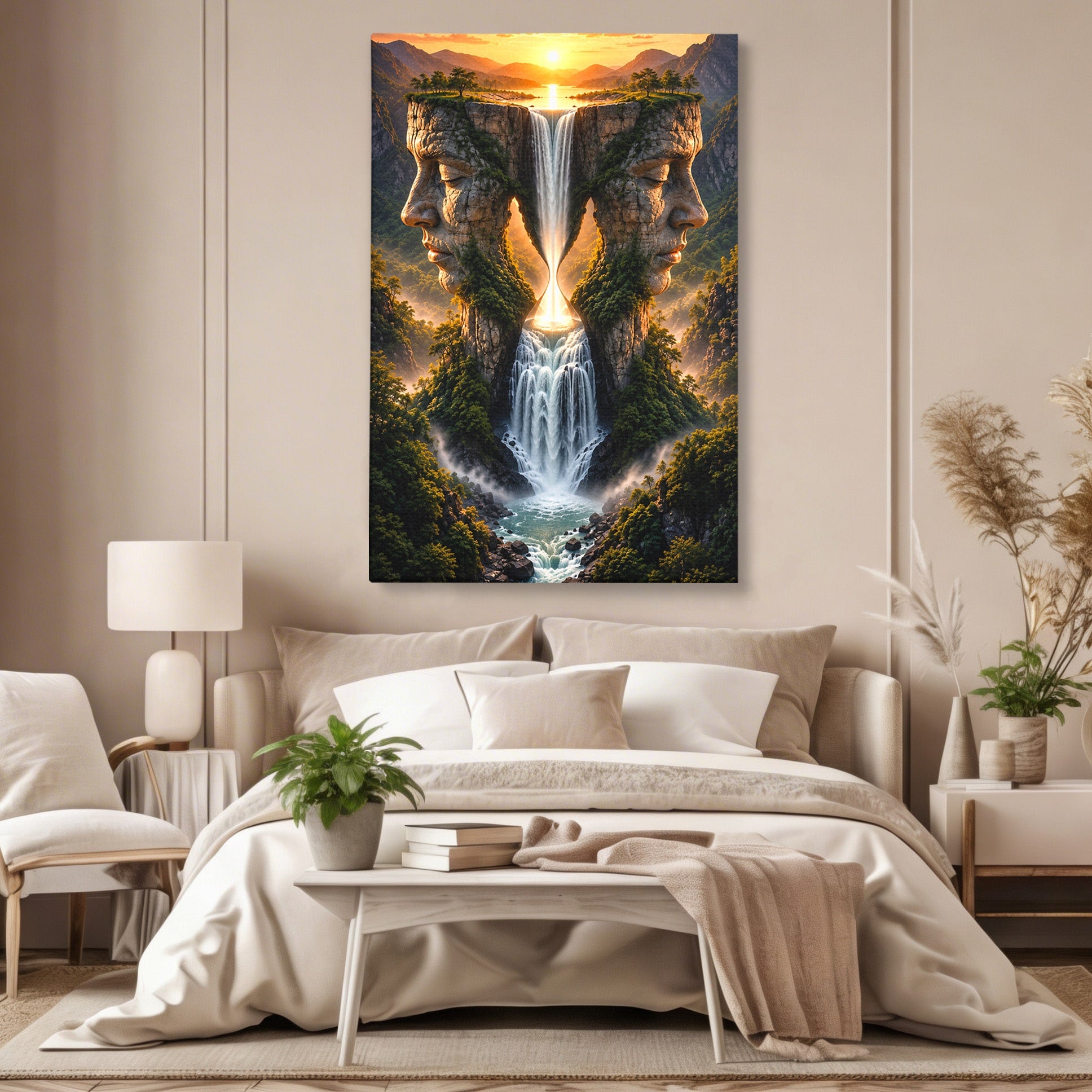 Tablou Canvas Premium LuxCanva® U1025, Cascadele Fețelor,  Peisaj, Fantezie, Natura, Cascade, Living, Culori Vibrante