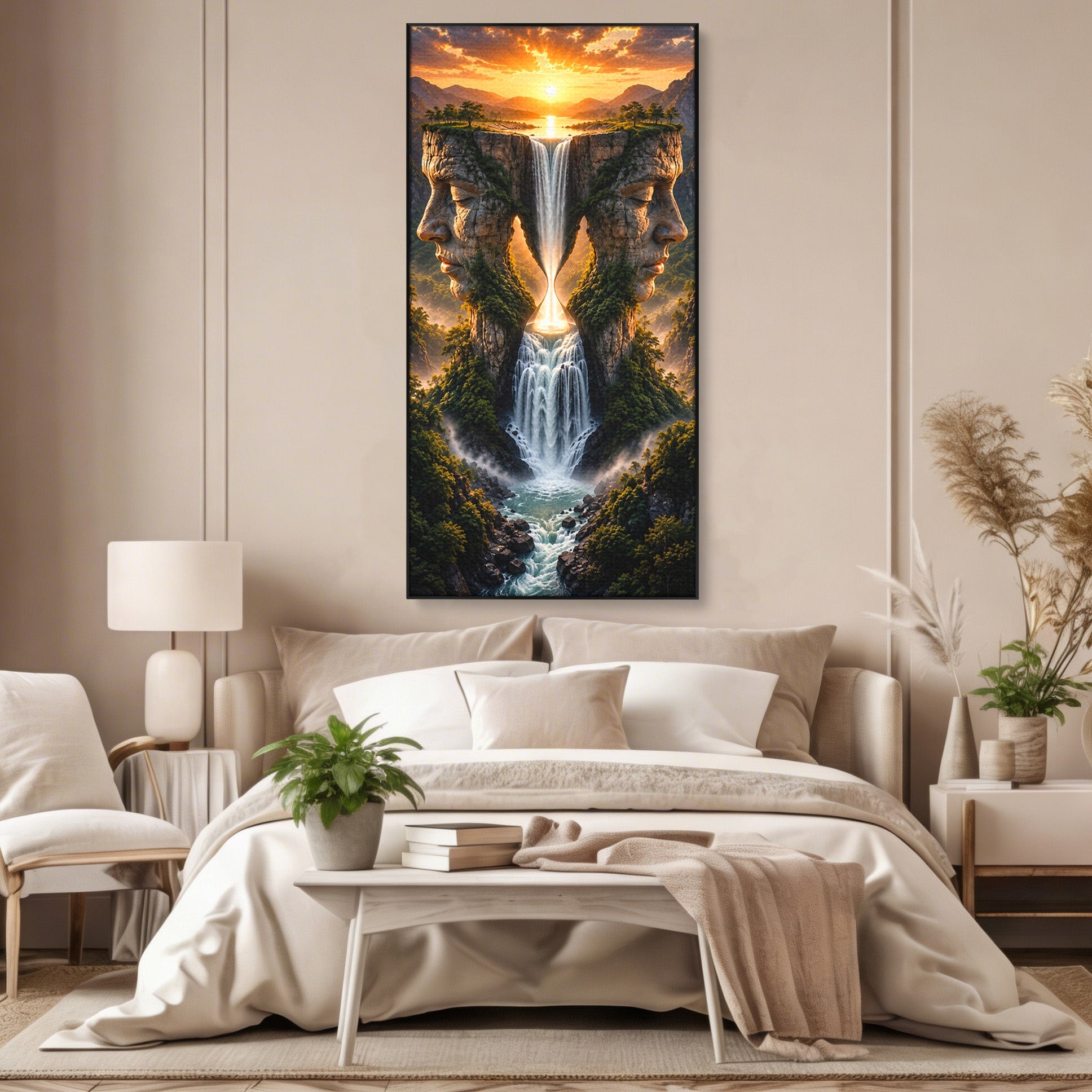 Tablou Canvas Premium LuxCanva® U1025, Cascadele Fețelor,  Peisaj, Fantezie, Natura, Cascade, Living, Culori Vibrante