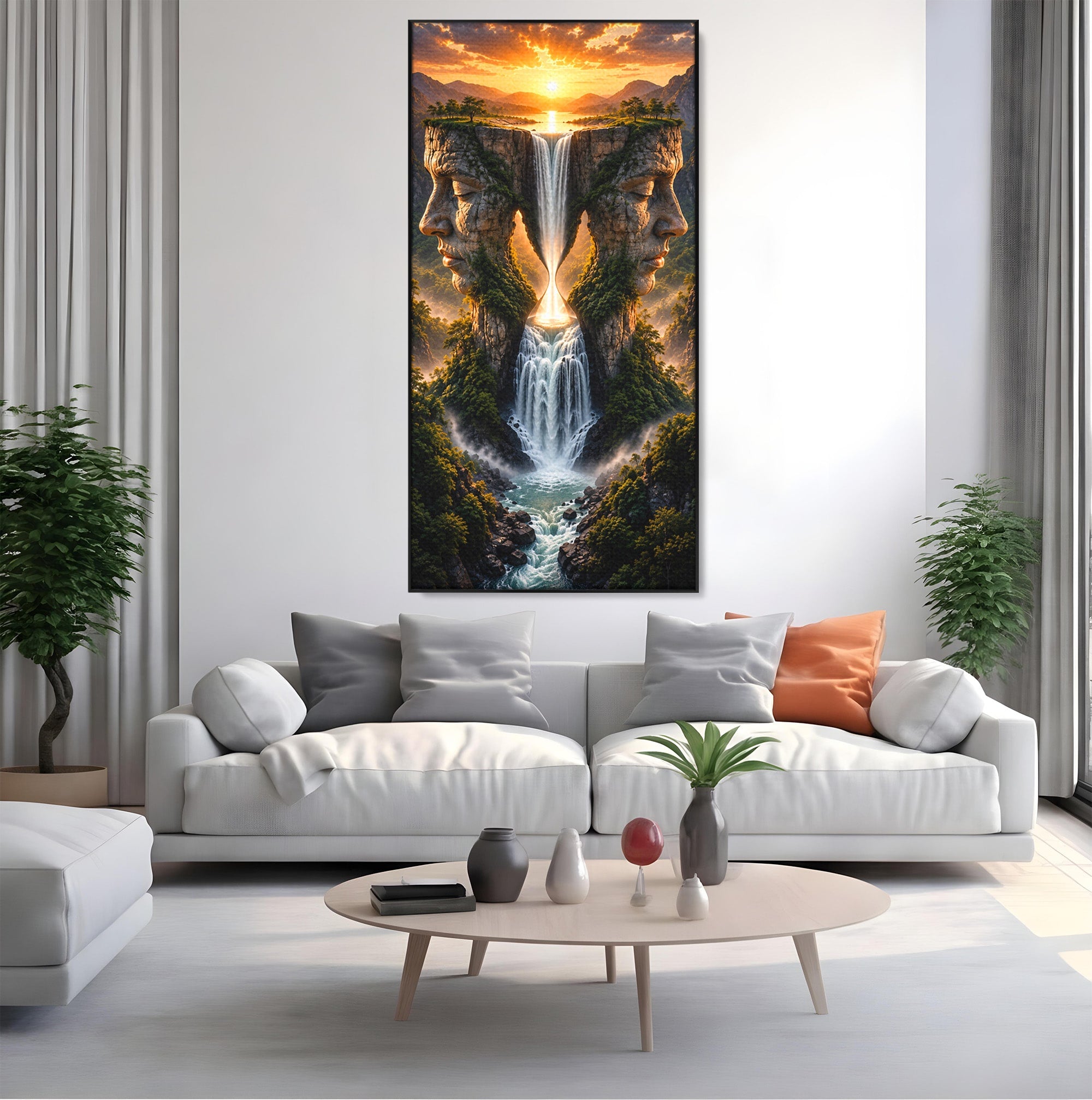 Tablou Canvas Premium LuxCanva® U1025, Cascadele Fețelor,  Peisaj, Fantezie, Natura, Cascade, Living, Culori Vibrante