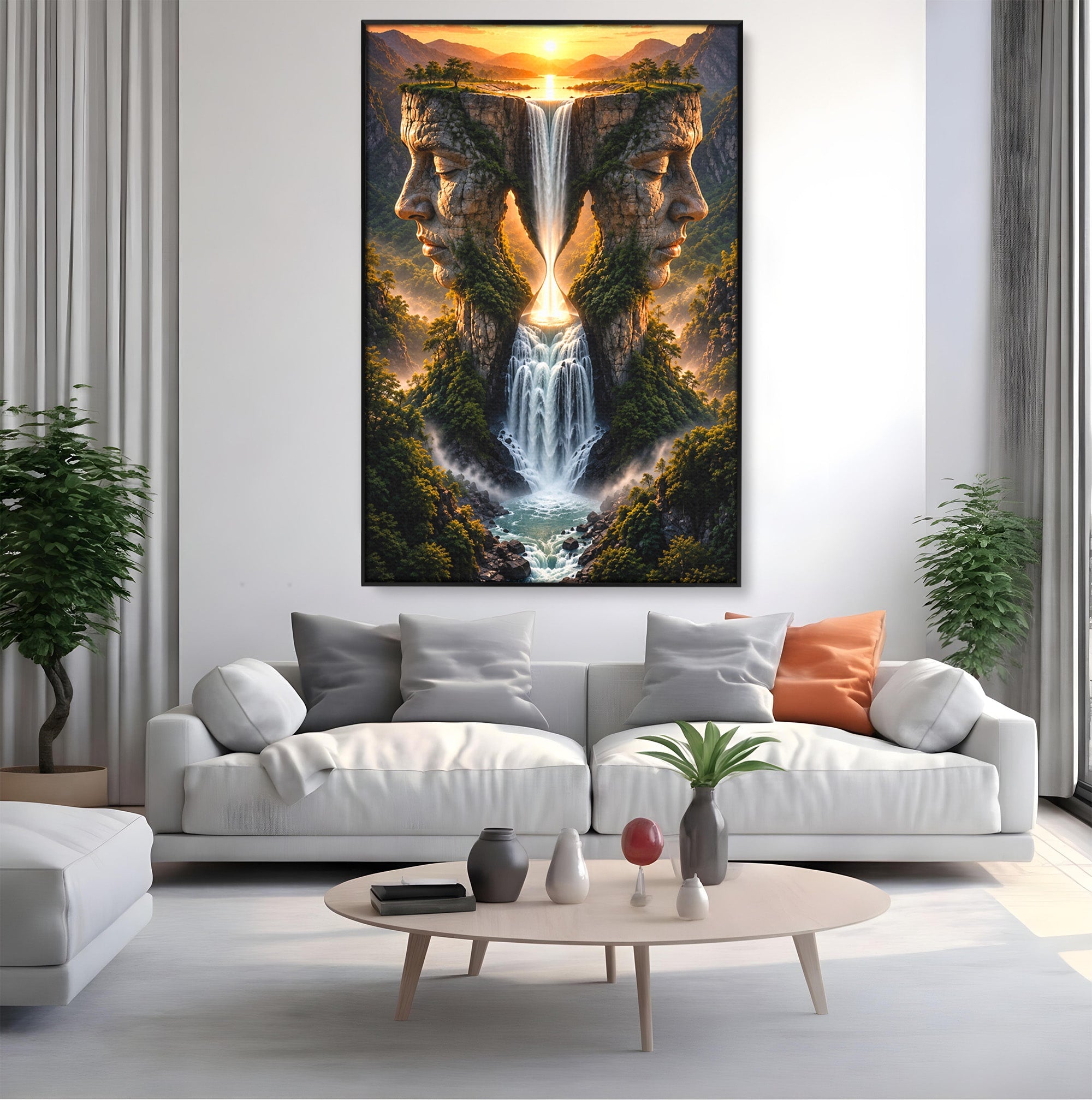 Tablou Canvas Premium LuxCanva® U1025, Cascadele Fețelor,  Peisaj, Fantezie, Natura, Cascade, Living, Culori Vibrante