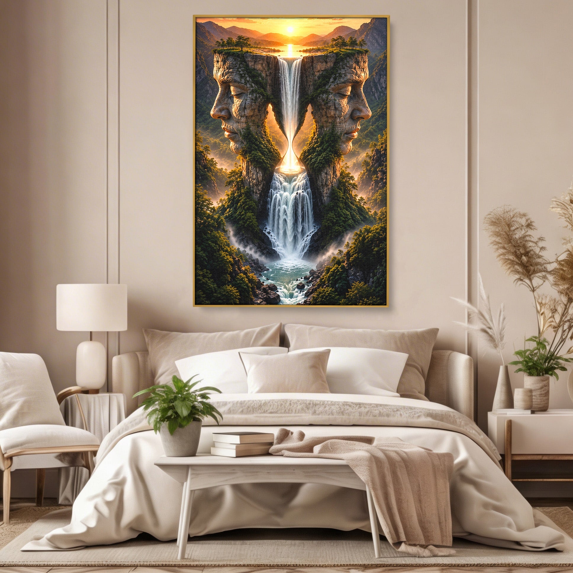 Tablou Canvas Premium LuxCanva® U1025, Cascadele Fețelor,  Peisaj, Fantezie, Natura, Cascade, Living, Culori Vibrante