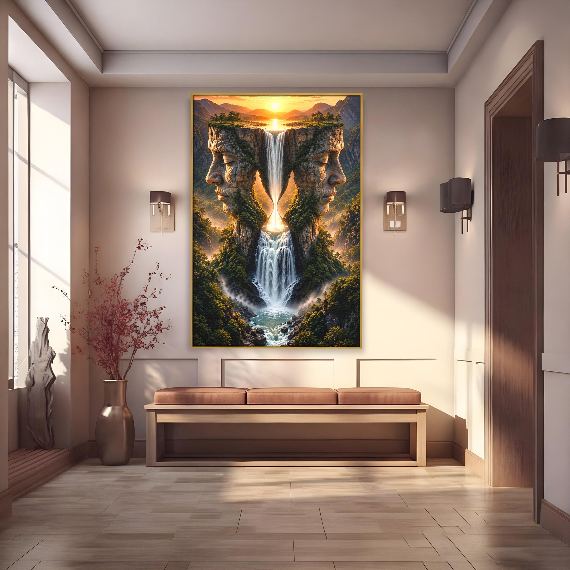 Tablou Canvas Premium LuxCanva® U1025, Cascadele Fețelor,  Peisaj, Fantezie, Natura, Cascade, Living, Culori Vibrante