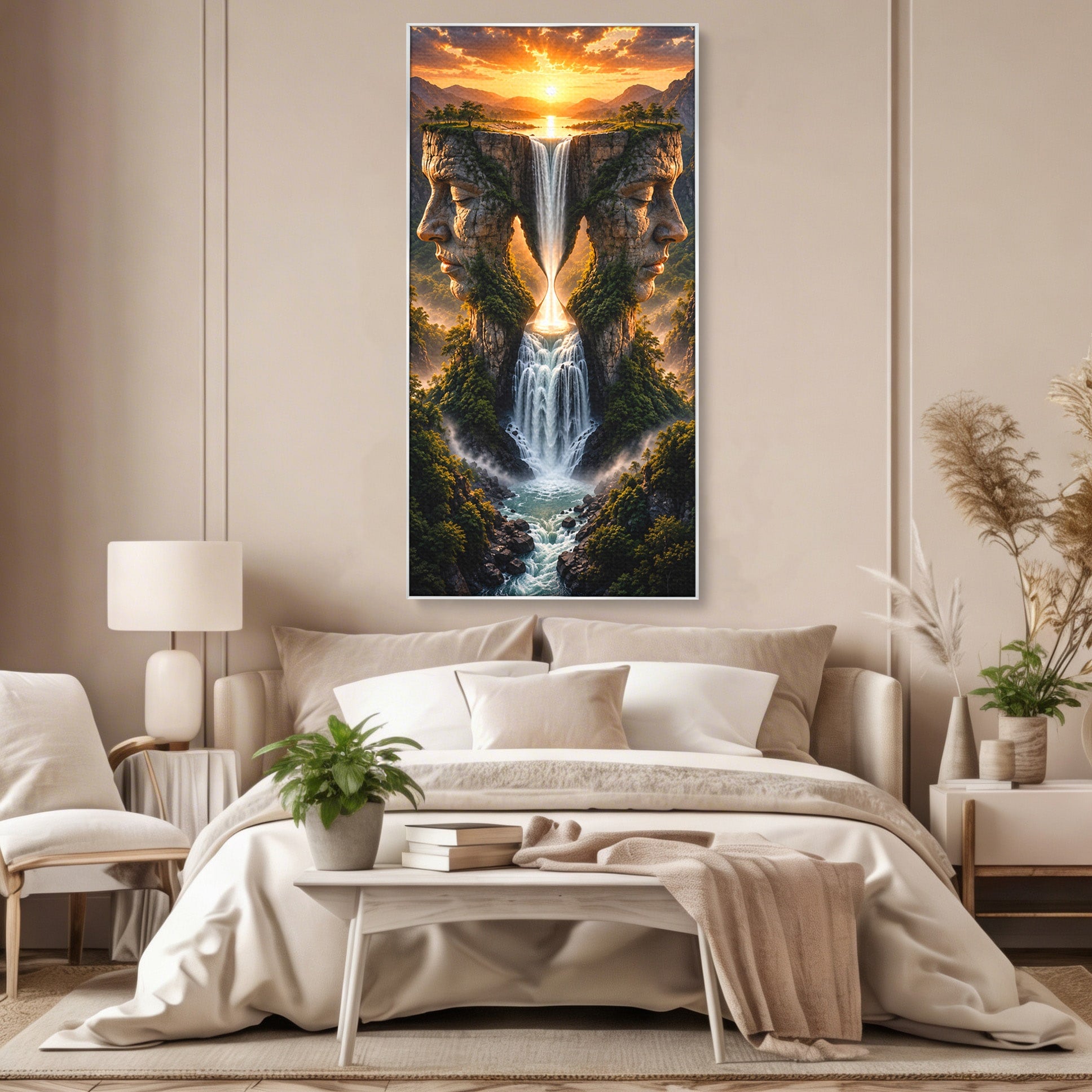 Tablou Canvas Premium LuxCanva® U1025, Cascadele Fețelor,  Peisaj, Fantezie, Natura, Cascade, Living, Culori Vibrante