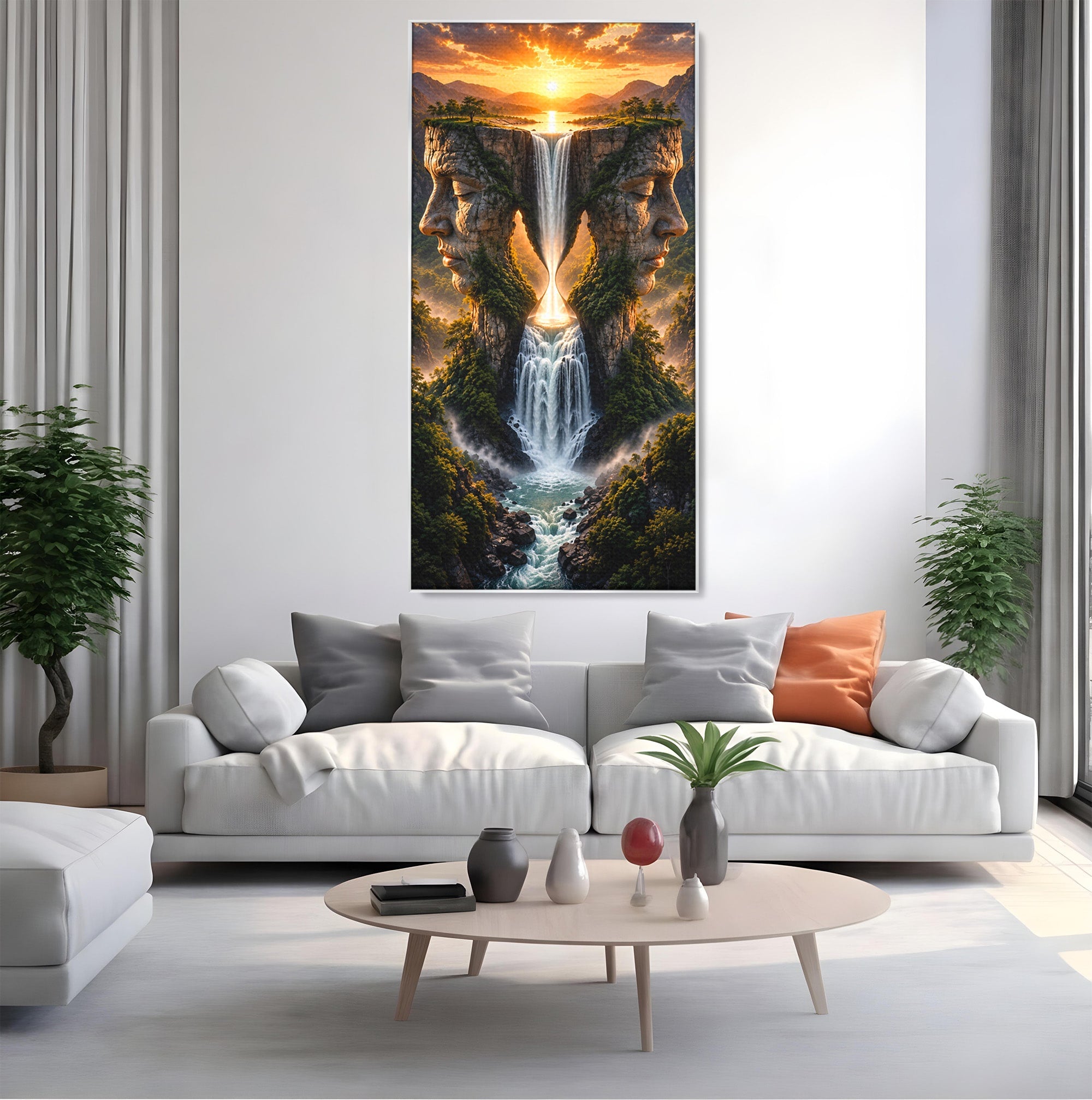 Tablou Canvas Premium LuxCanva® U1025, Cascadele Fețelor,  Peisaj, Fantezie, Natura, Cascade, Living, Culori Vibrante