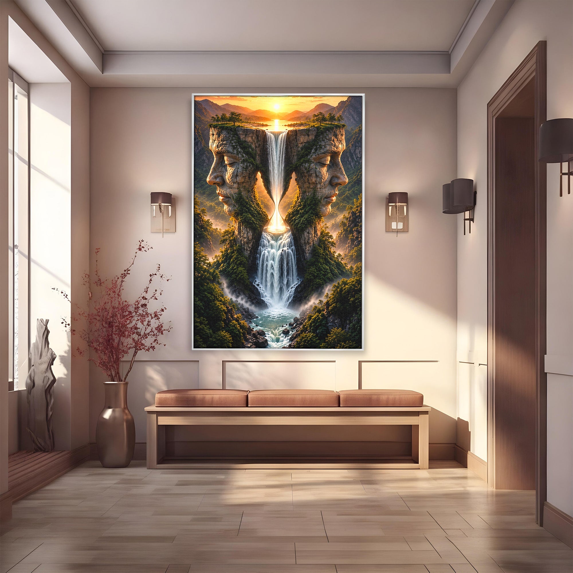 Tablou Canvas Premium LuxCanva® U1025, Cascadele Fețelor,  Peisaj, Fantezie, Natura, Cascade, Living, Culori Vibrante