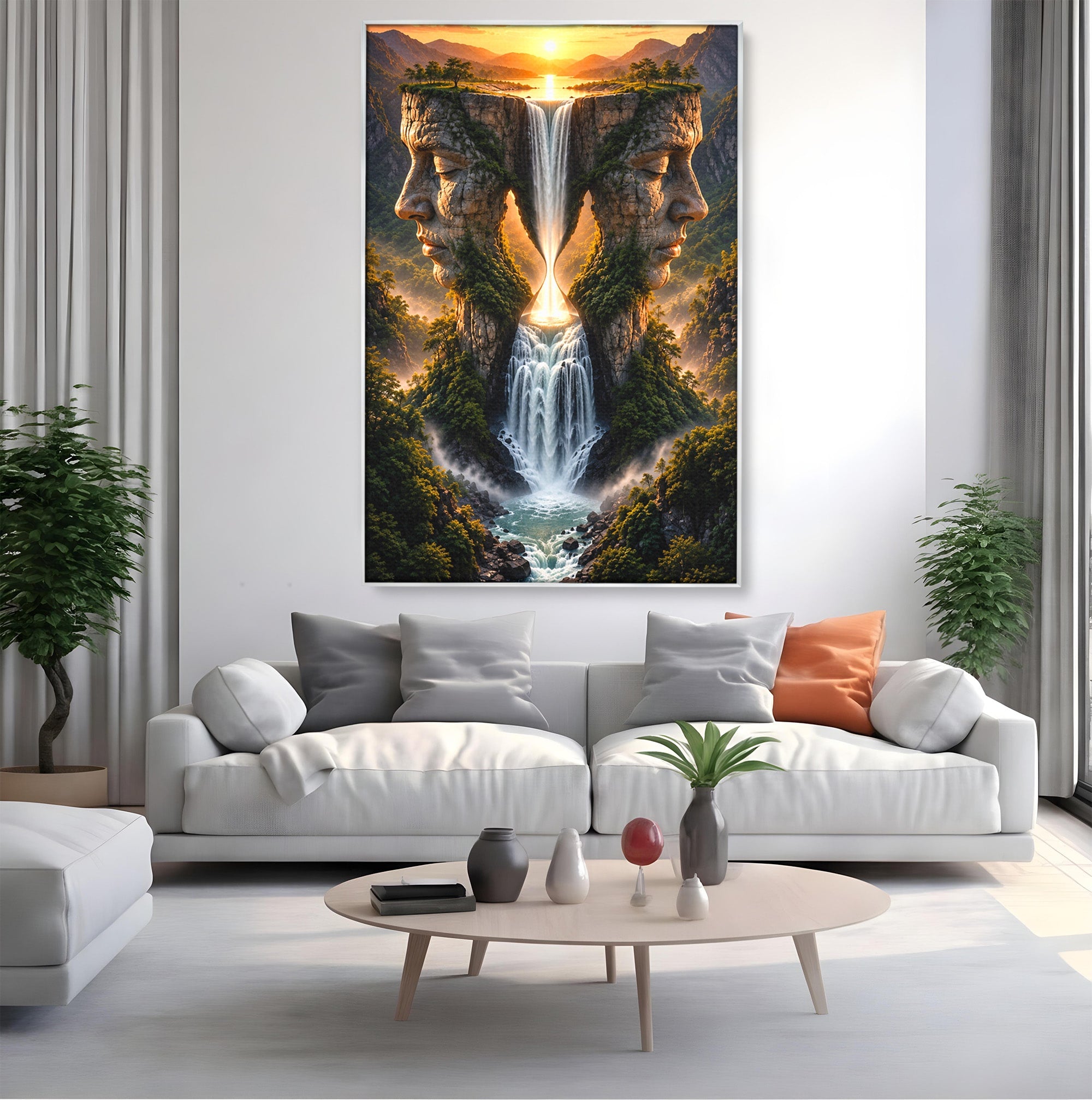 Tablou Canvas Premium LuxCanva® U1025, Cascadele Fețelor,  Peisaj, Fantezie, Natura, Cascade, Living, Culori Vibrante