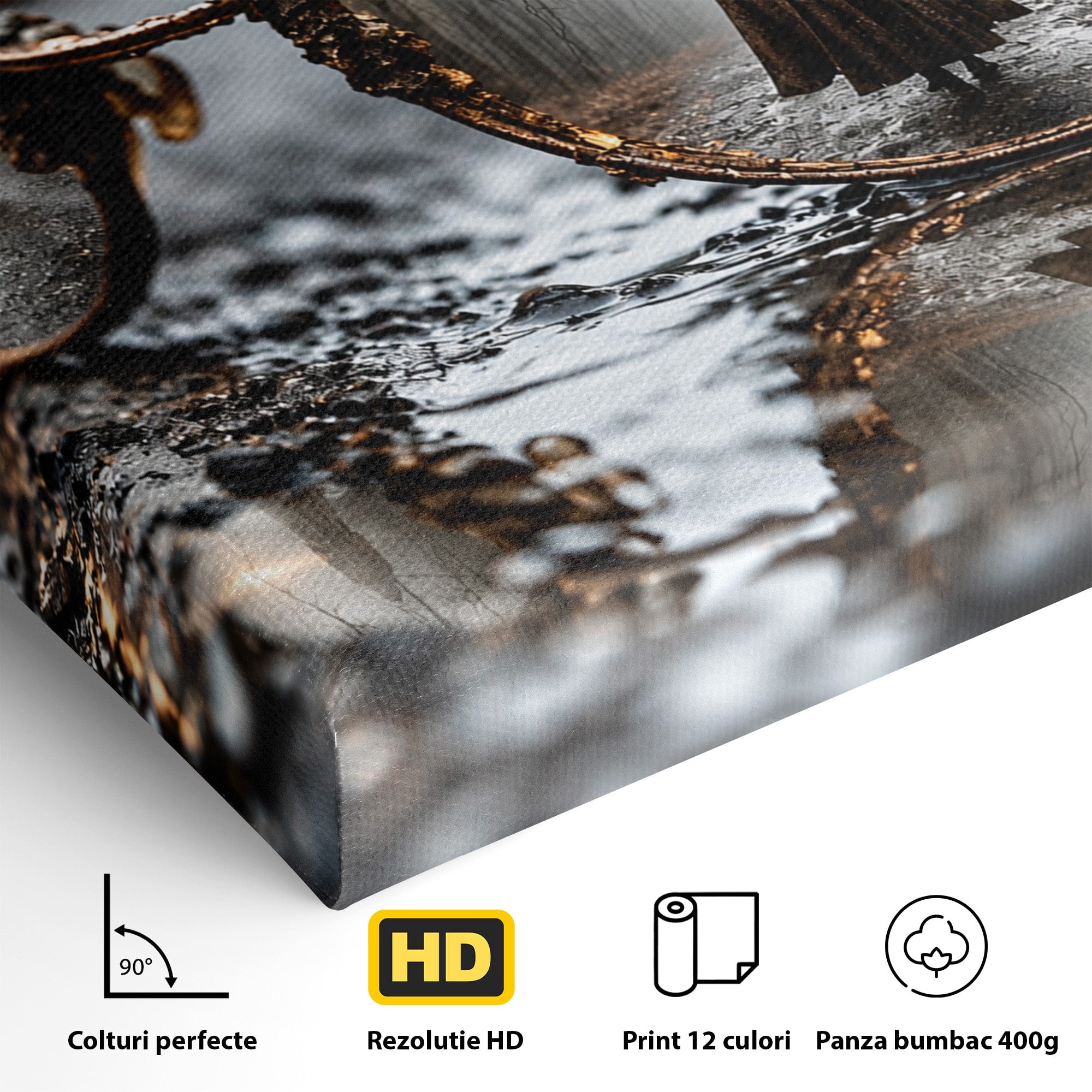 Tablou Canvas Premium LuxCanva® U1026, Reflexie Misterioasa, Ochelari, Reflexie, Mister, Padure, Toamna, Fotografie, Dormitor, Culori Vibrante