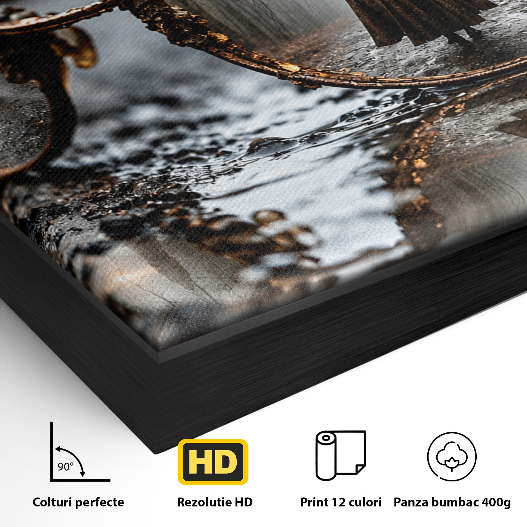 Tablou Canvas Premium LuxCanva® U1026, Reflexie Misterioasa, Ochelari, Reflexie, Mister, Padure, Toamna, Fotografie, Dormitor, Culori Vibrante