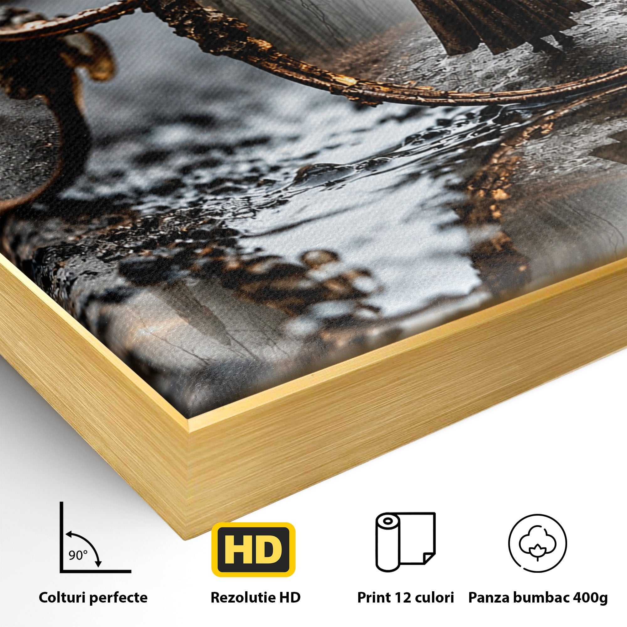 Tablou Canvas Premium LuxCanva® U1026, Reflexie Misterioasa, Ochelari, Reflexie, Mister, Padure, Toamna, Fotografie, Dormitor, Culori Vibrante
