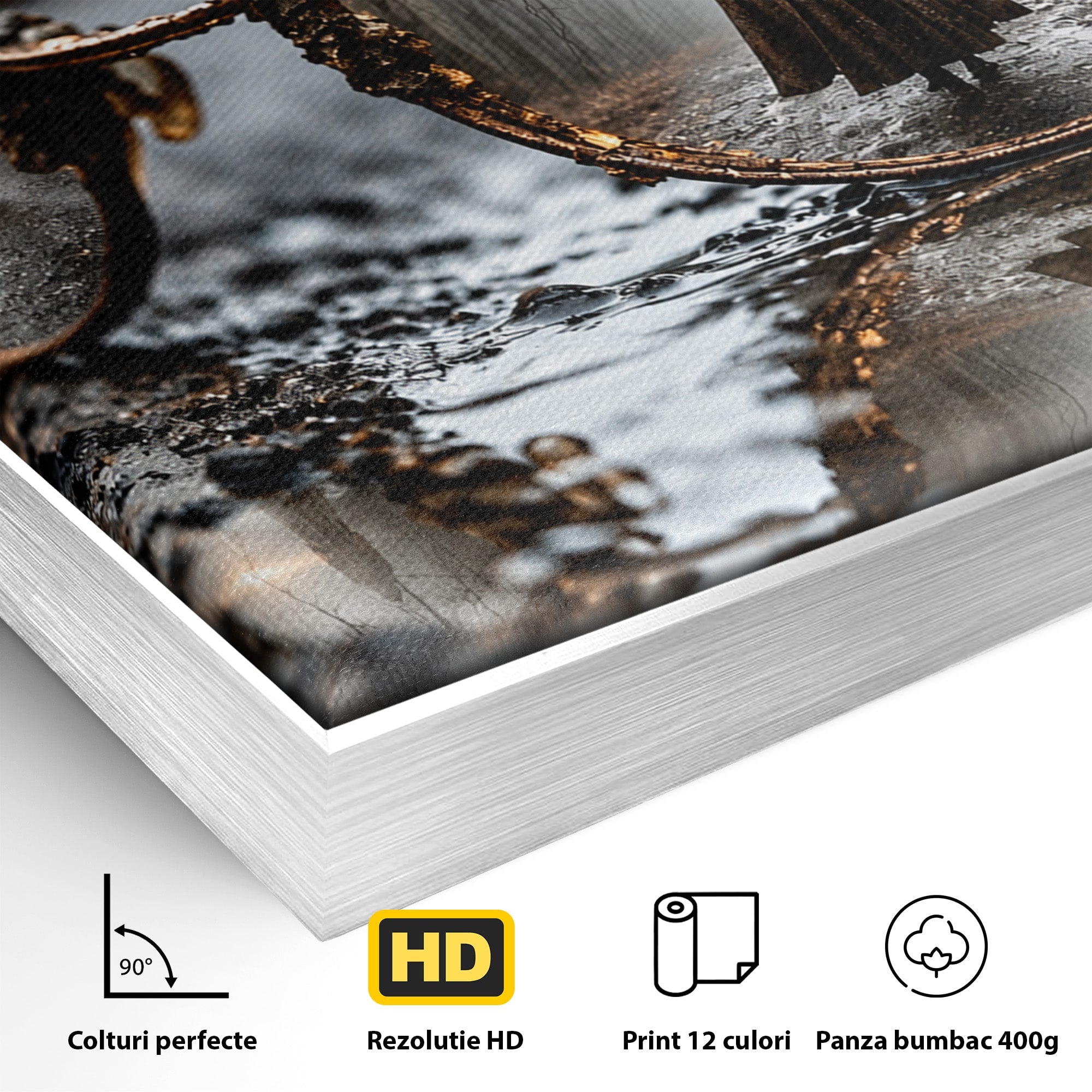 Tablou Canvas Premium LuxCanva® U1026, Reflexie Misterioasa, Ochelari, Reflexie, Mister, Padure, Toamna, Fotografie, Dormitor, Culori Vibrante