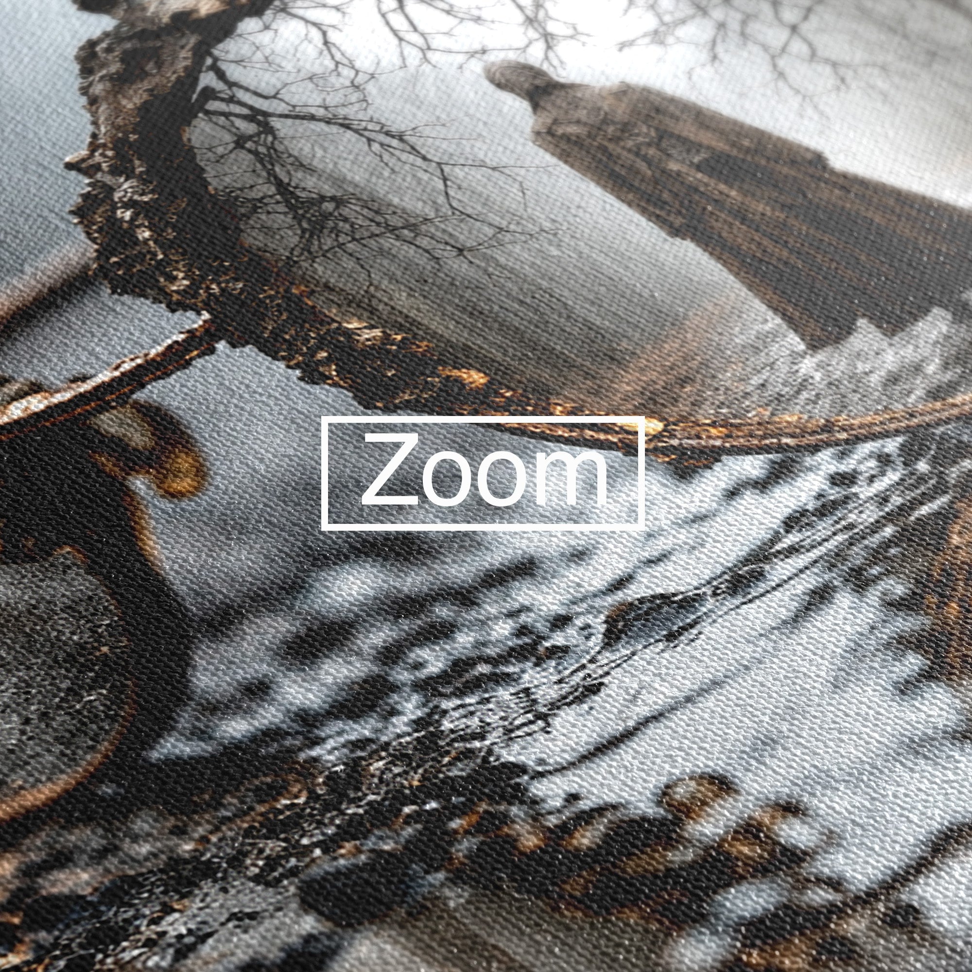Tablou Canvas Premium LuxCanva® U1026, Reflexie Misterioasa, Ochelari, Reflexie, Mister, Padure, Toamna, Fotografie, Dormitor, Culori Vibrante