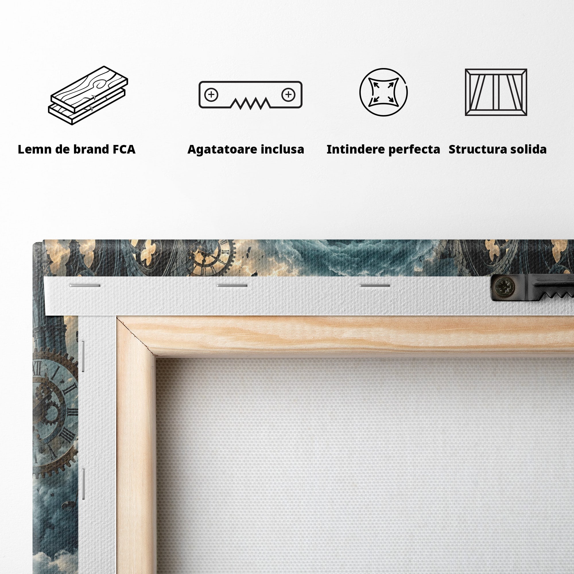 Tablou Canvas Premium LuxCanva® U1031, Pianista In Paradis, Fantezie, Nori, Muzica, Arta, Pian, Living, Vis, Culori Vibrante