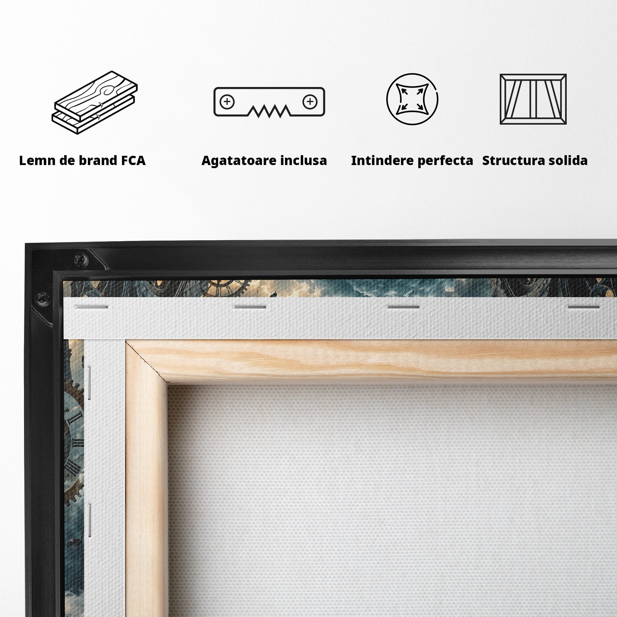 Tablou Canvas Premium LuxCanva® U1031, Pianista In Paradis, Fantezie, Nori, Muzica, Arta, Pian, Living, Vis, Culori Vibrante