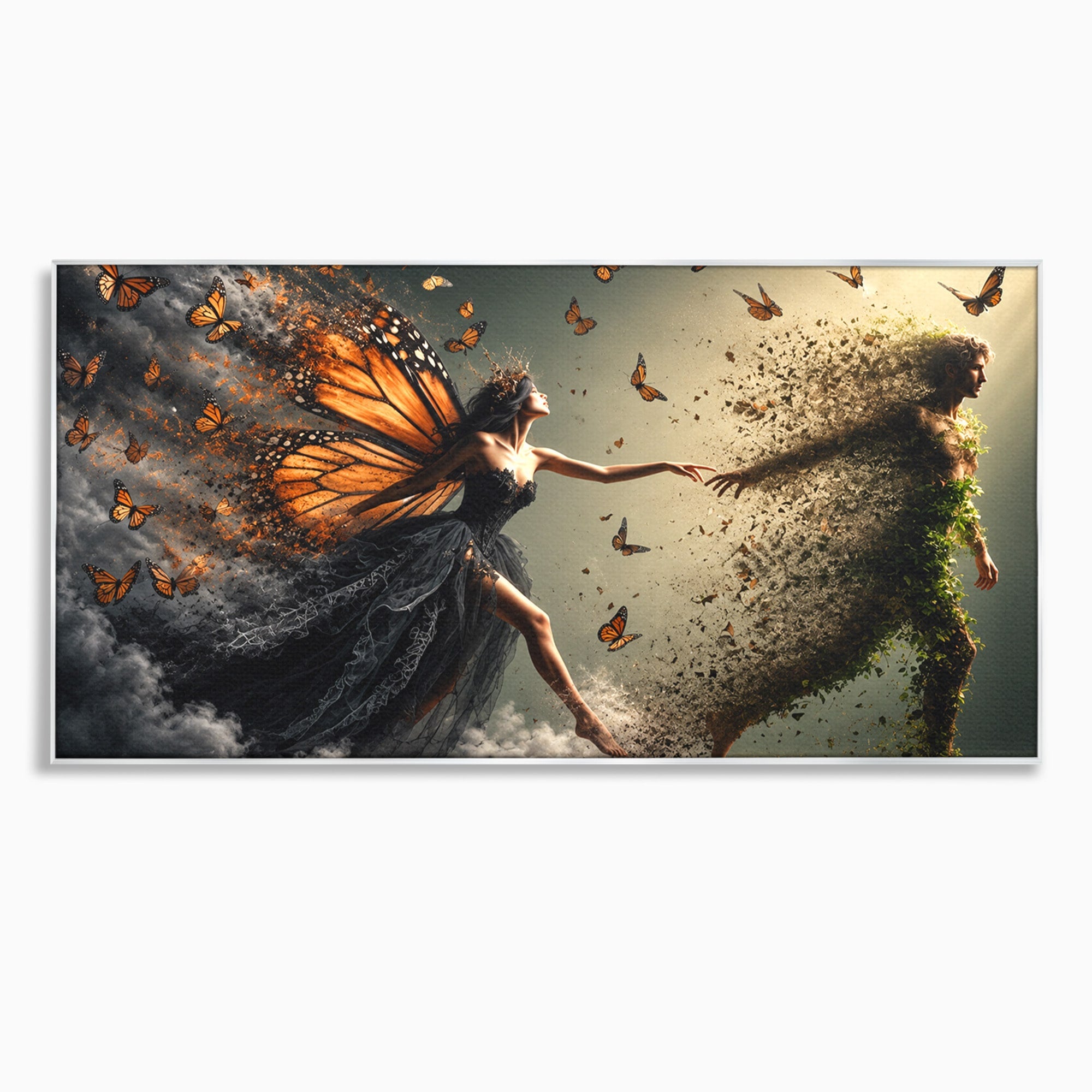 Tablou Canvas Premium LuxCanva® U1033, Dansul Fluturilor, Fantezie, Transformare, Natura, Mister, Fluturi, Living, Dormitor, Culori Vibrante